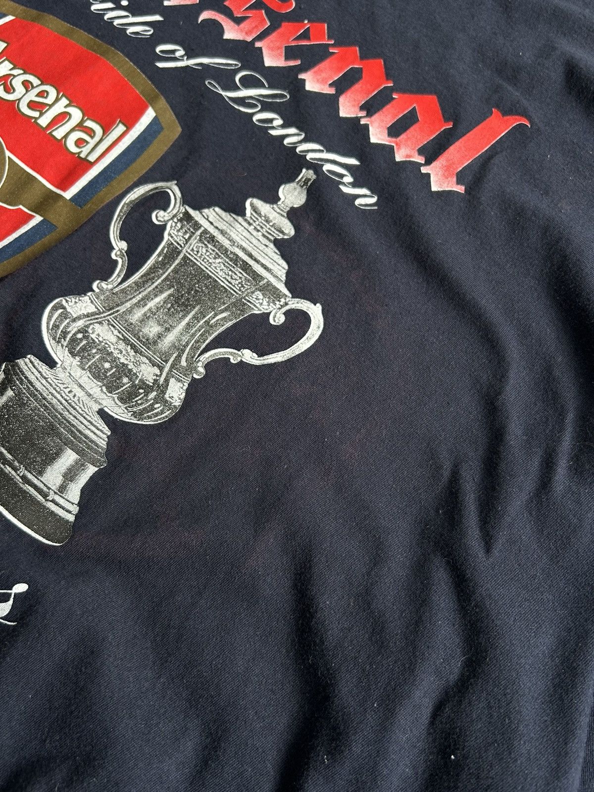 Vintage Vintage Arsenal Double Winners Champions Football T-Shirt Size US XXL / EU 58 / 5 - 6 Thumbnail