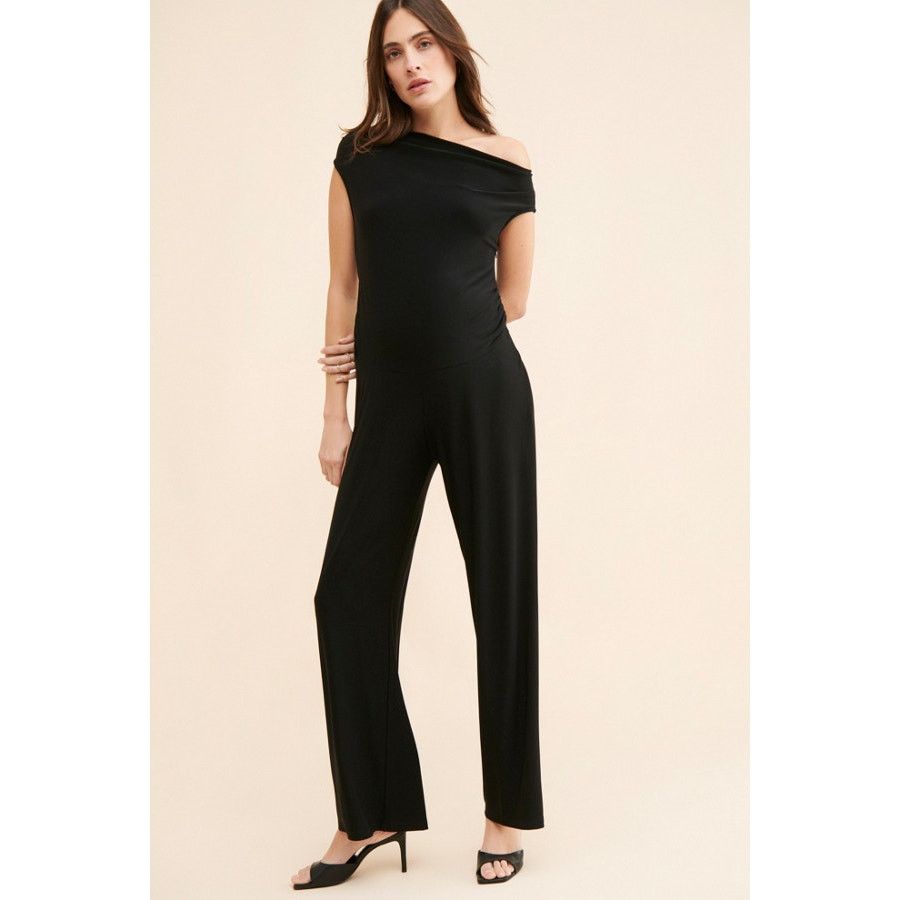 Free People Free People Yumi Kim Maternity Virginia Jumpsuit Black 1X Size 38" / US 16 / IT 52 - 4 Thumbnail