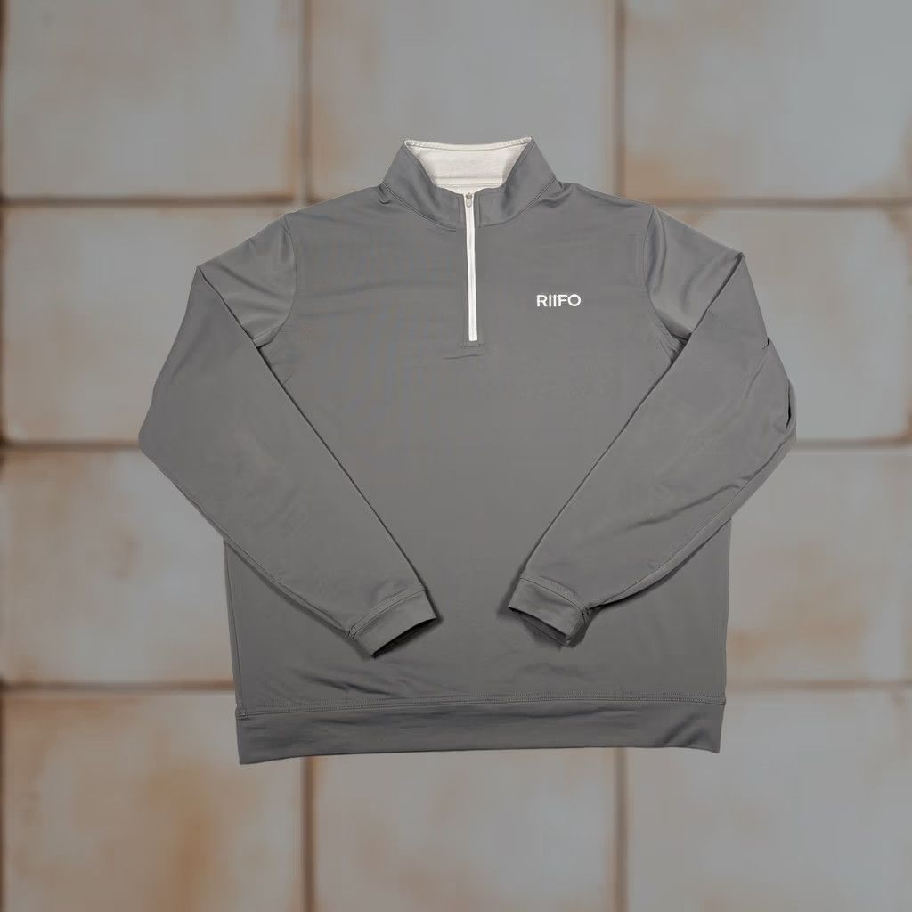 Peter Millar Peter Millar Pullover Mens Large Gray Quarter Zip Golf RIIFO Logo Stretch Size US L / EU 52-54 / 3 - 1 Thumbnail