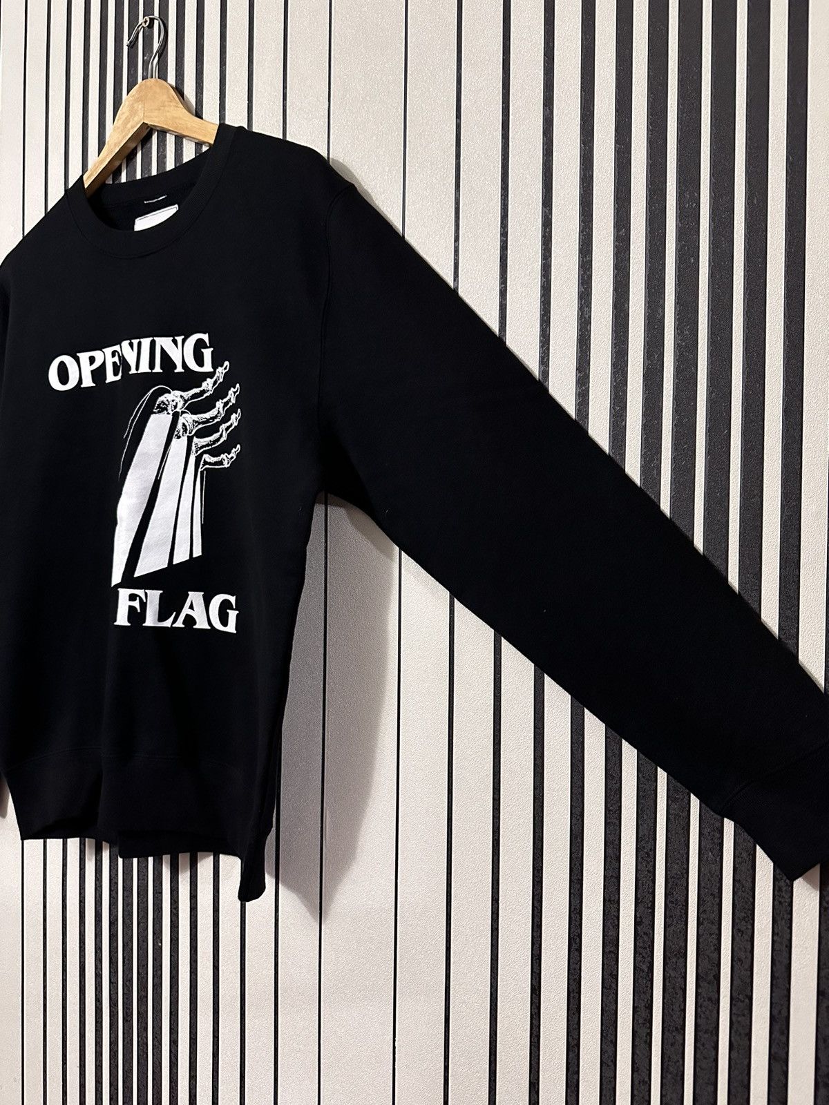 Number (N)ine Number Nine Studious Opening Flag Black Contrast Sweatshirt Size US S / EU 44-46 / 1 - 4 Thumbnail
