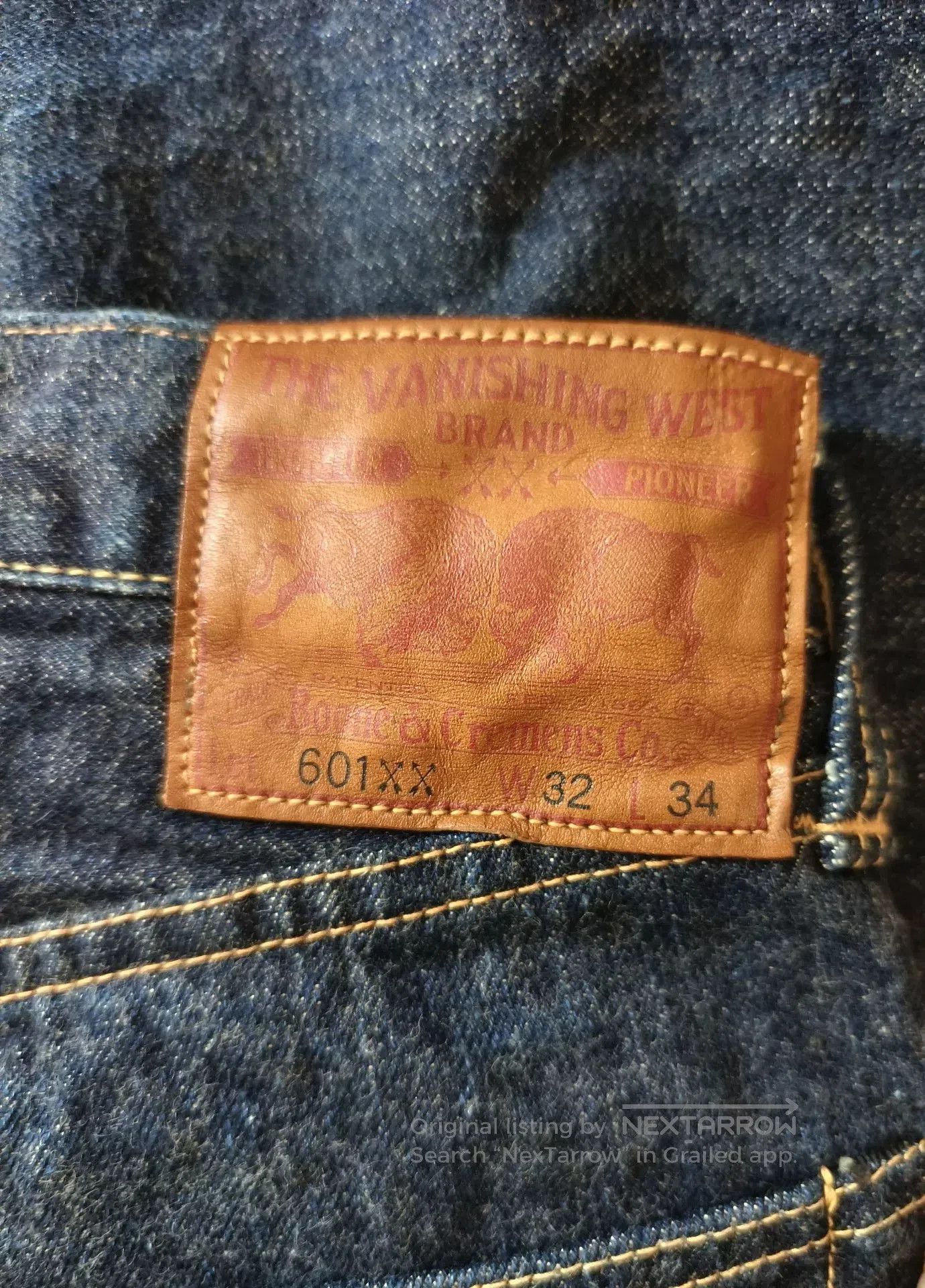 Freewheelers Vintage Blue Denim Pants 601XX1947. Size US 32 / EU 48 - 5 Thumbnail