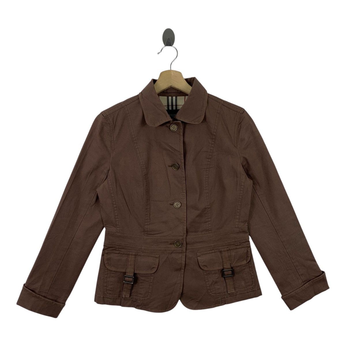 Burberry × Designer BURBERRY London jacket nova check brown colour Size XS / US 0-2 / IT 36-38 - 1 Thumbnail