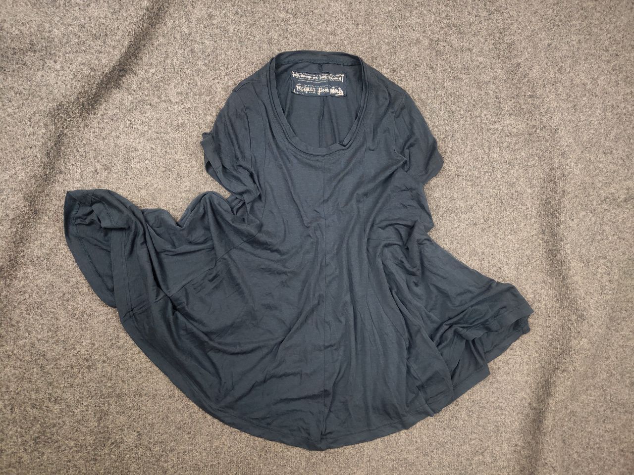 Rundholz Rundholz Design loose tunic short sleeves Dark Gray Blue Size S / US 4 / IT 40 - 1 Thumbnail
