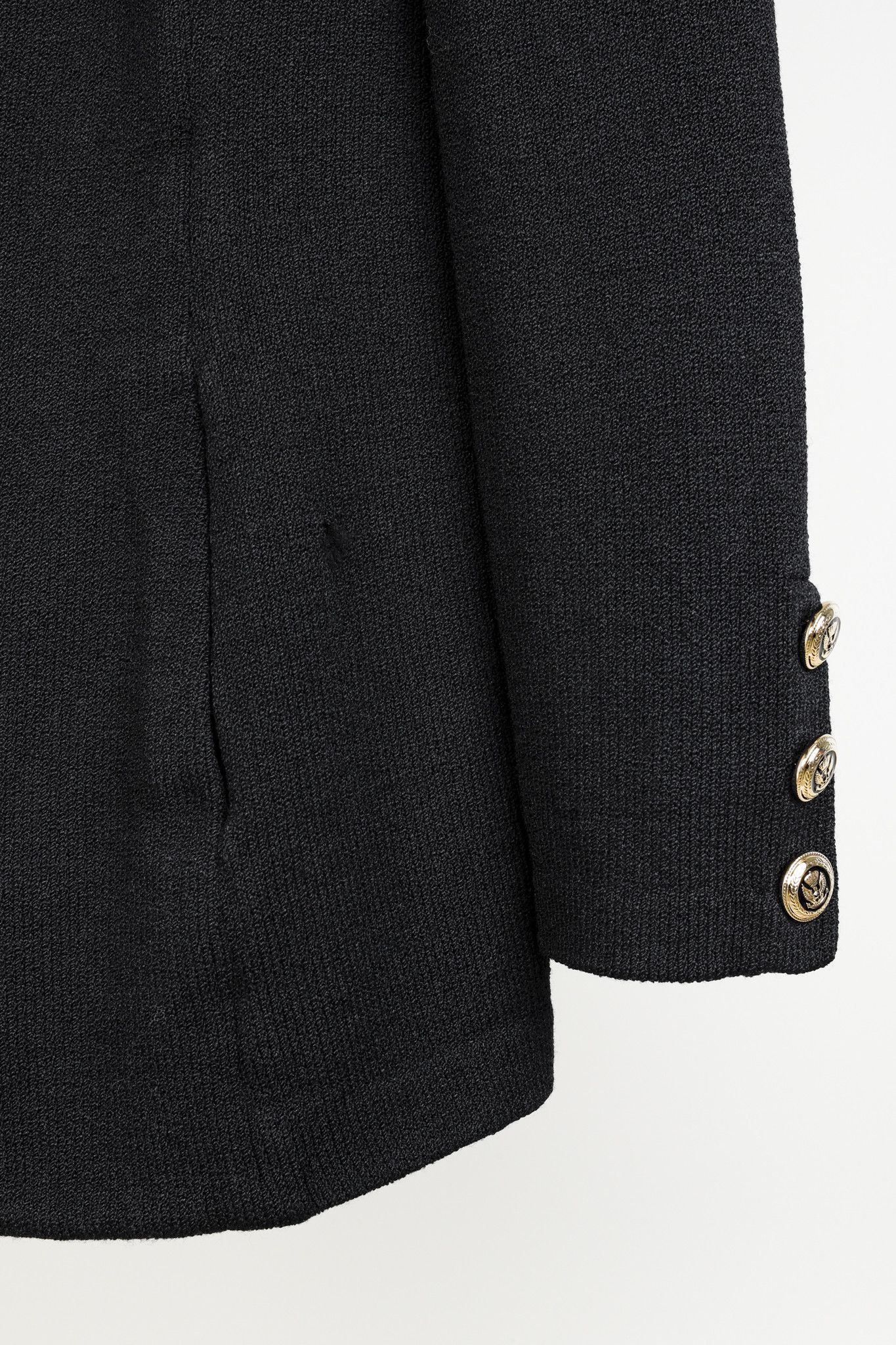 Other St. John 2002 Golden Eagle Button Black Knit Blazer Size L / US 10 / IT 46 - 6 Thumbnail