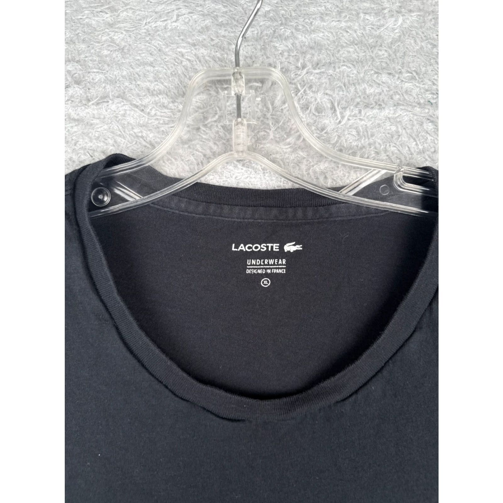 Lacoste Lacoste Women's T-Shirt XL Black Short Sleeve Round Neck Cotton Jersey Basic Casual Summer Spring Size XL / US 12-14 / IT 48-50 - 6 Thumbnail