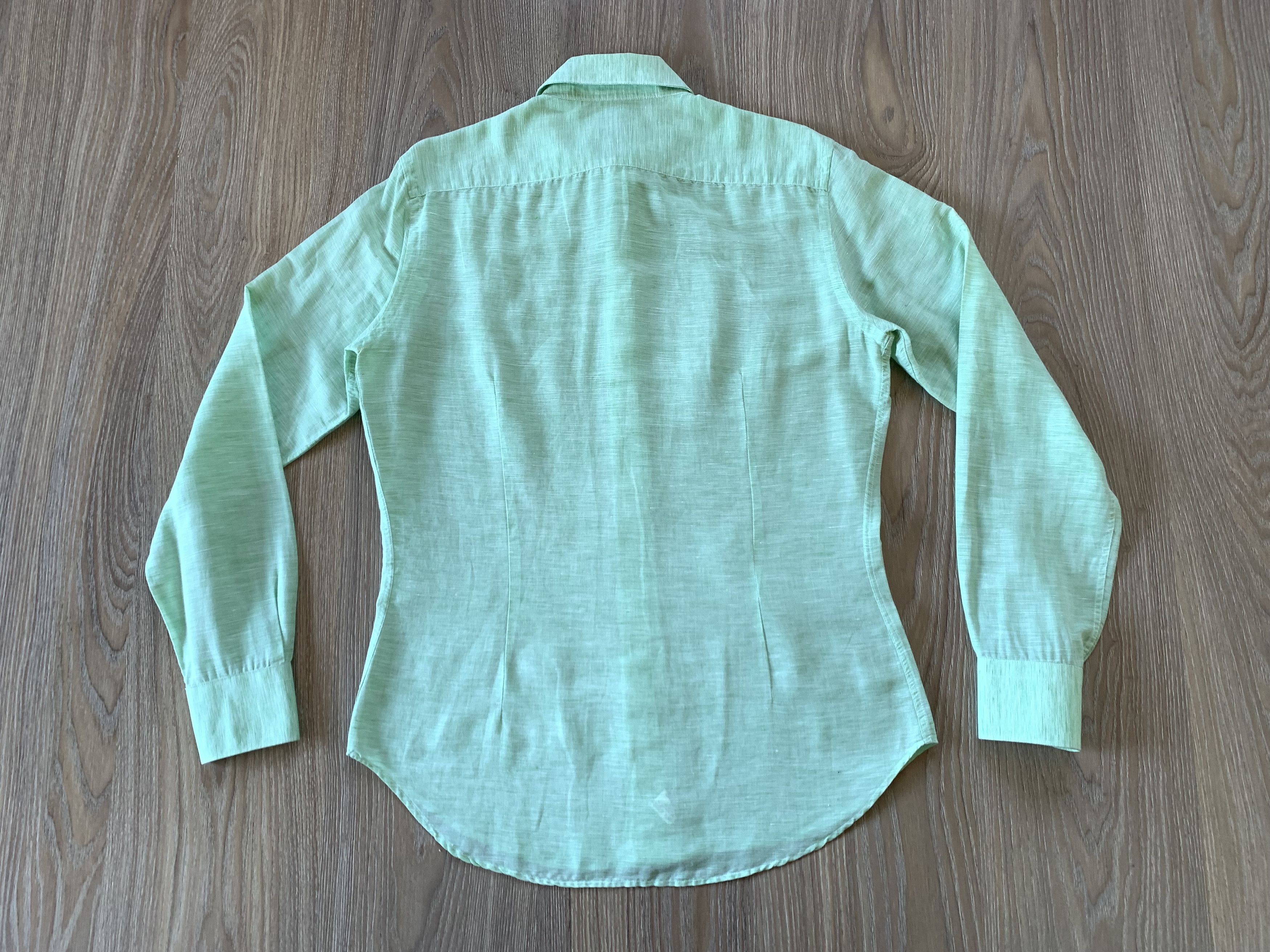 Designer Savini Mens Light Linen Cotton Summer Long Sleeve Shirt Size US M / EU 48-50 / 2 - 3 Thumbnail