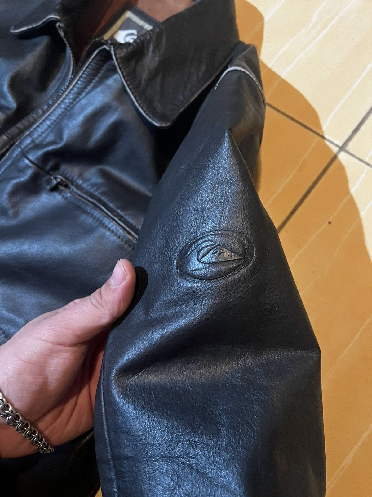 Quiksilver × Vintage Vintage leather jacket Size US M / EU 48-50 / 2 - 2 Thumbnail