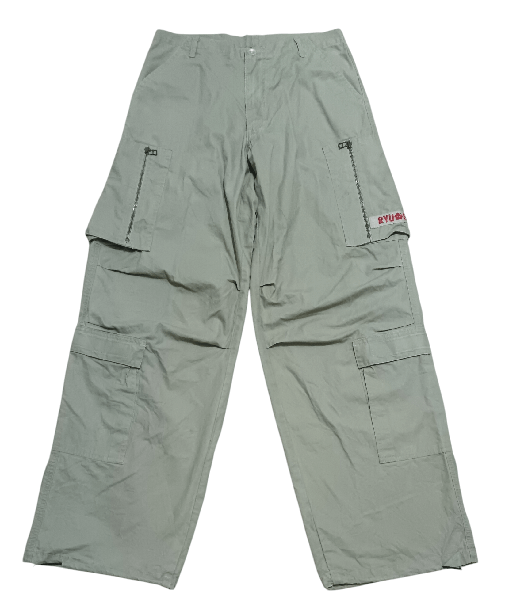 Japanese Brand RYU SPORTS MULTIPOCKET BAGGY CARGO PANT Size US 30 / EU 46 - 1 Thumbnail