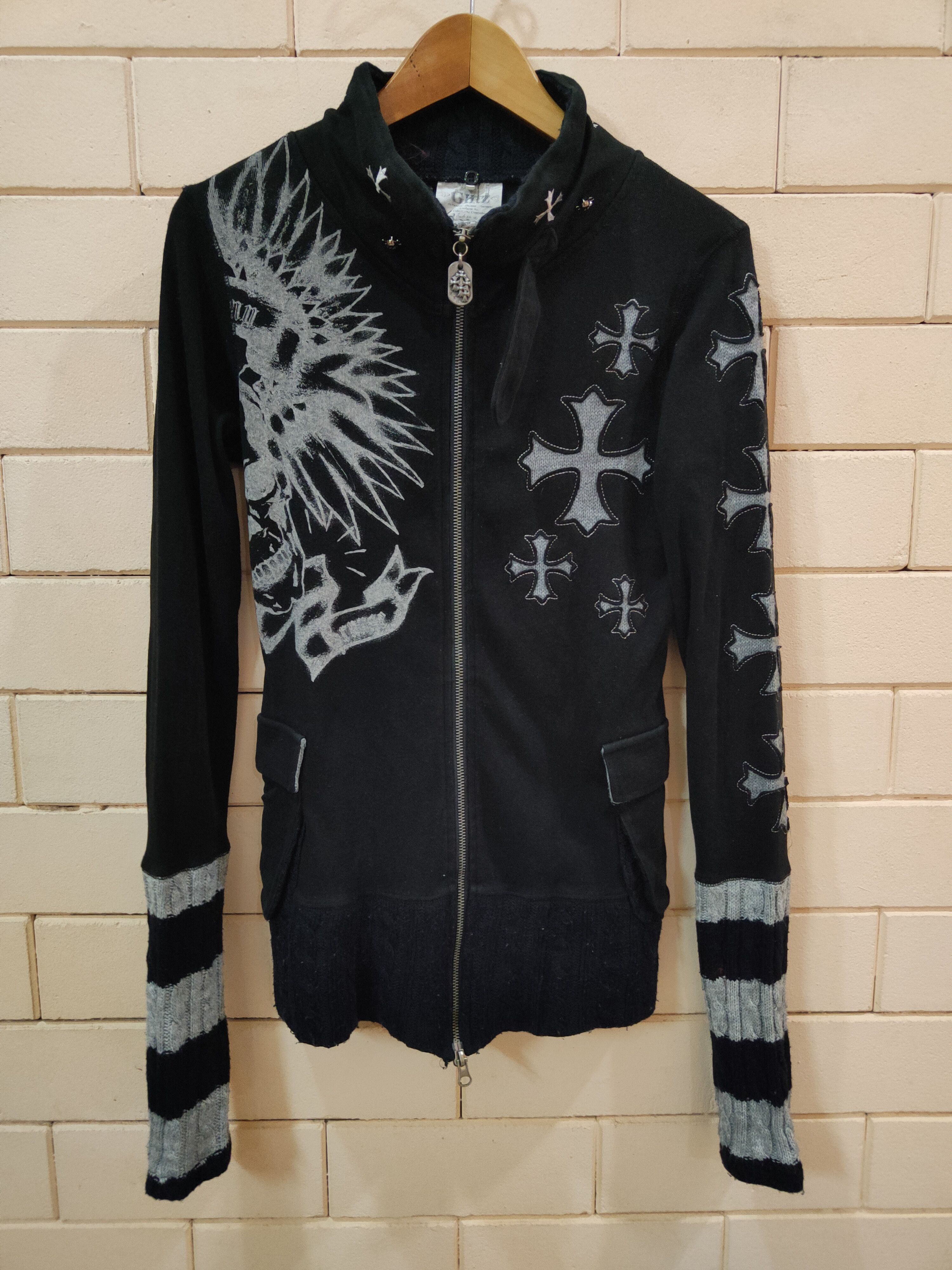 Japanese Brand GHTZ Chrome Hearts Inspired Sweater with extra long sleeves Size S / US 4 / IT 40 - 1 Thumbnail