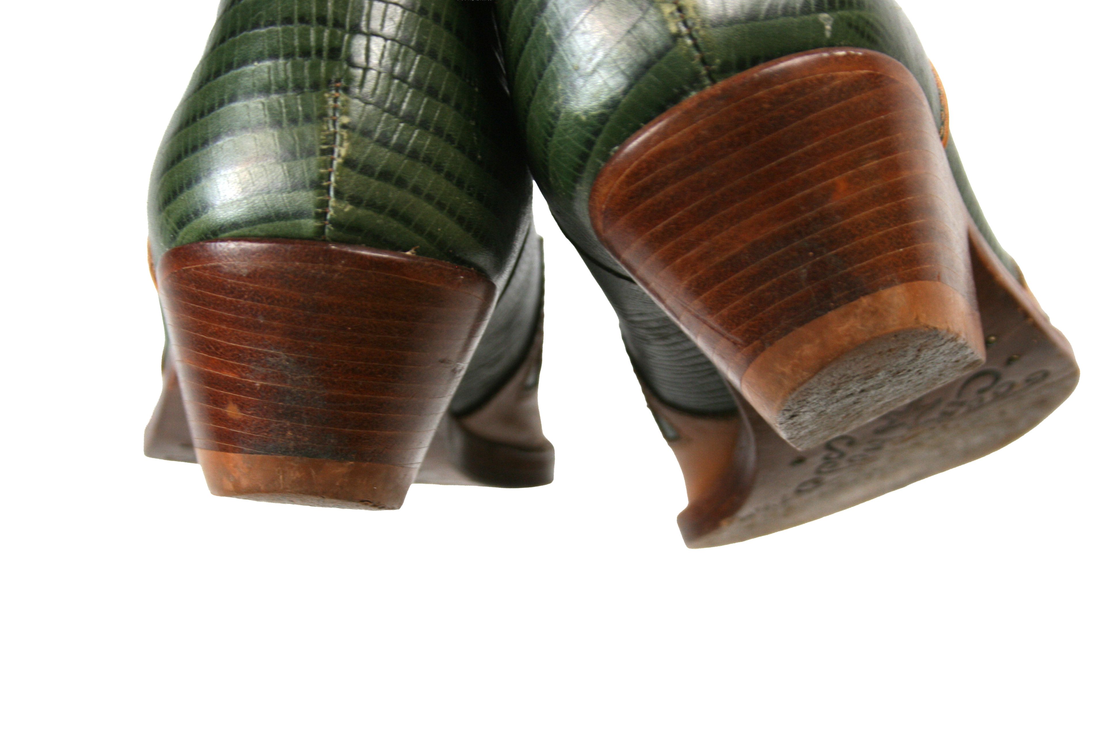 Cowboy Equipment Circle S Leather Cowboy Boots Made in Brazil Size US 7.5 / IT 37.5 - 12 Thumbnail