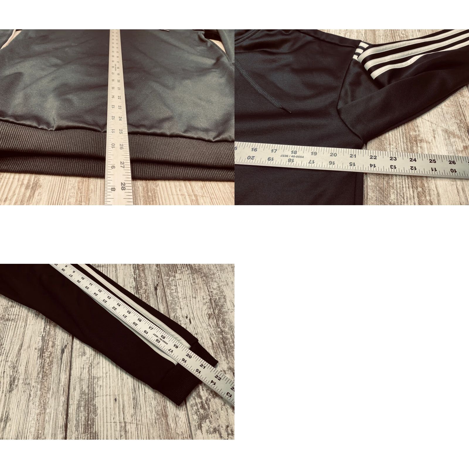 Adidas Adidas Hoodie Men's Medium Black White Stripe Pockets Fleece Lined 7527 Size US M / EU 48-50 / 2 - 8 Thumbnail