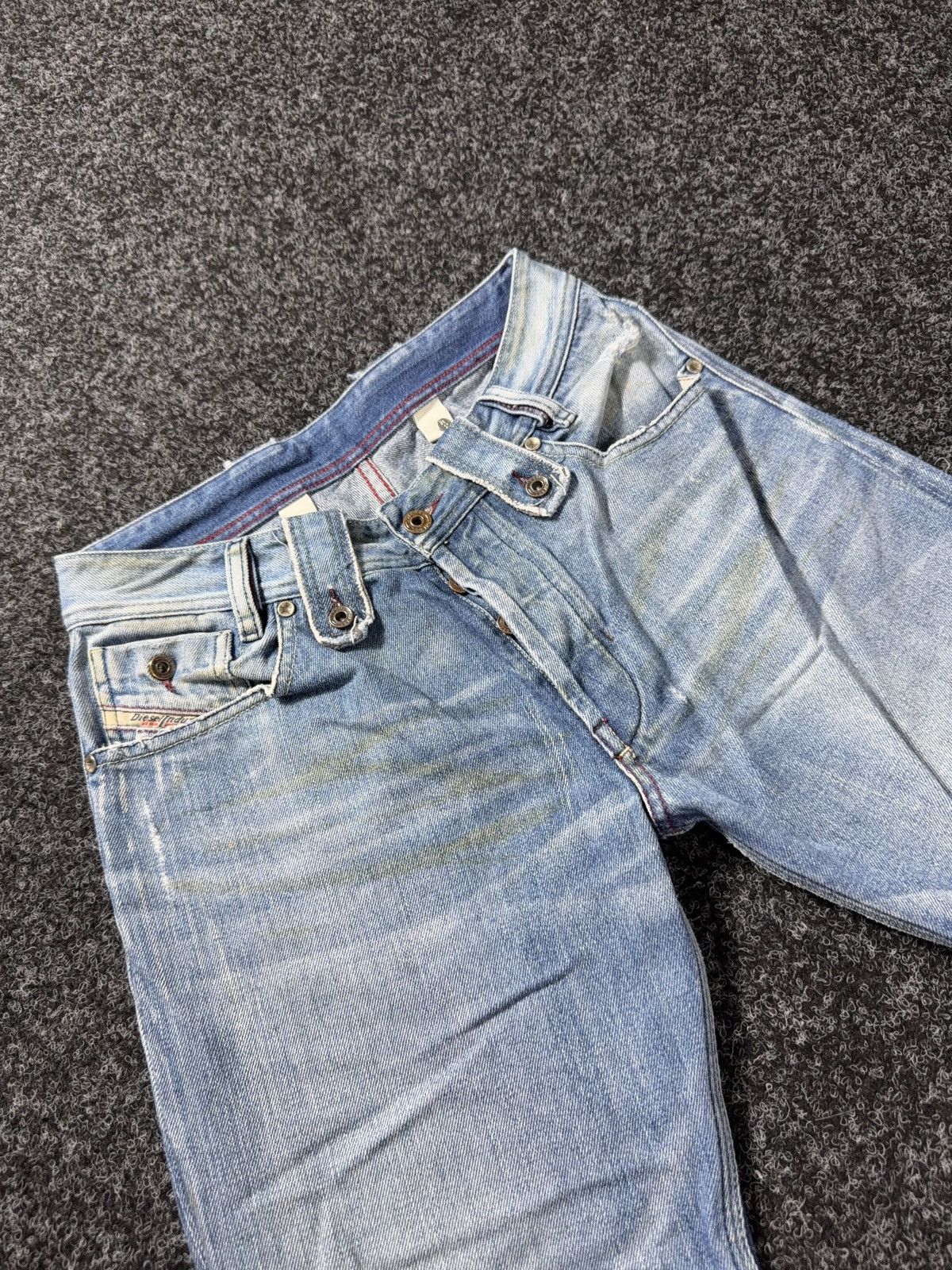 Diesel 00s Diesel Vntg Dirty Distressed Opium Punk Rock Y2K Jeans Size US 28 / EU 44 - 7 Thumbnail