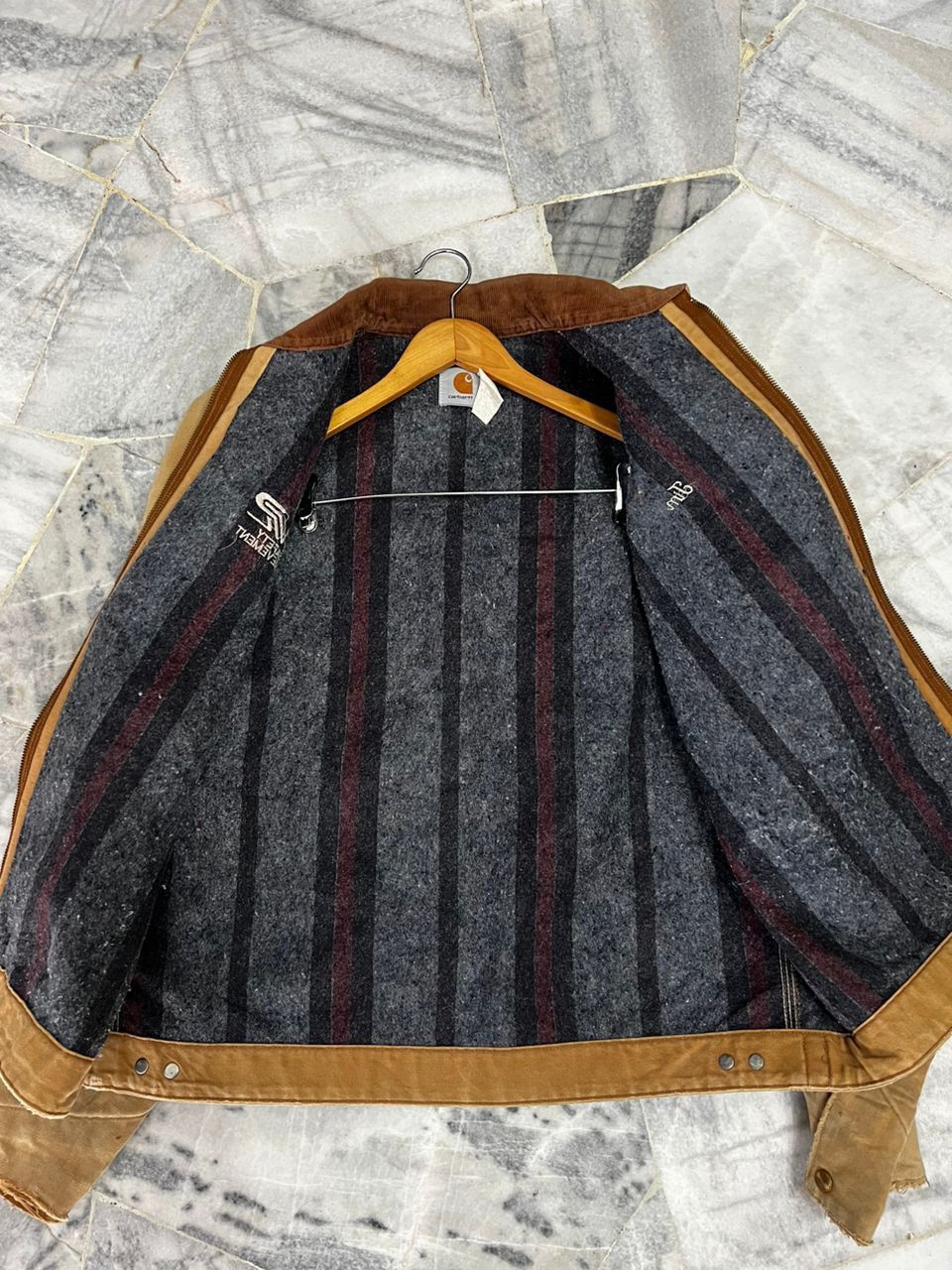 Carhartt × Carhartt Wip Vintage Carhartt Detroit Flannel Core Jacket Sun Faded Size US XL / EU 56 / 4 - 11 Thumbnail