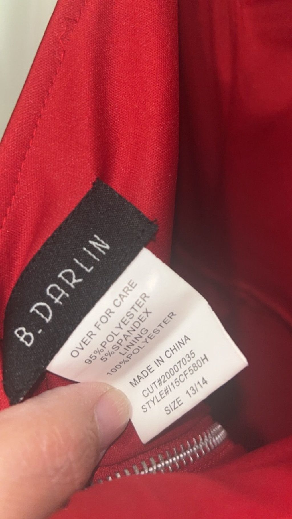 Other Women's B. Darlin Red & Black Patterned Mini Dress 13/14 Size M / US 6-8 / IT 42-44 - 4 Thumbnail