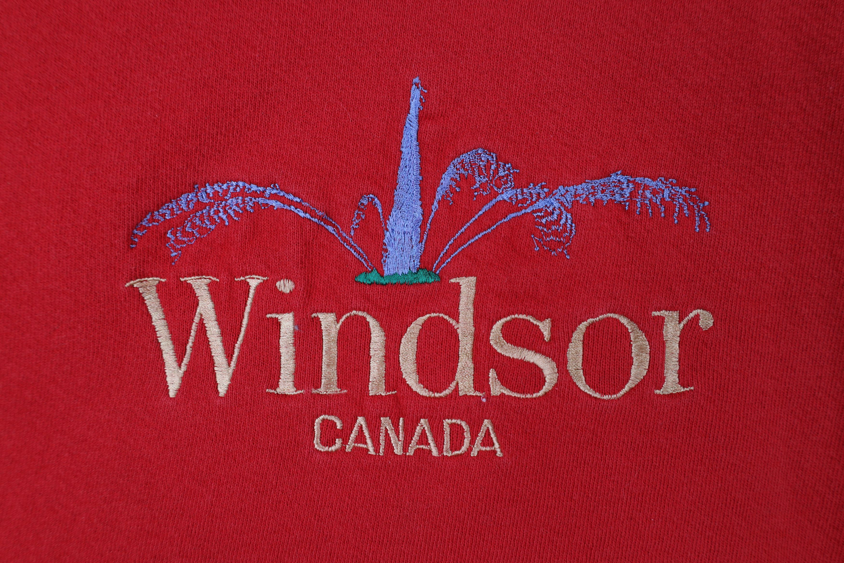 Vintage Vintage 90s Streetwear Spell Out Windsor Canada Sweatshirt Size US M / EU 48-50 / 2 - 4 Thumbnail