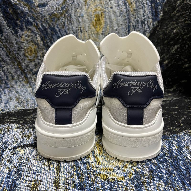 Louis Vuitton Louis Vuitton Trainer Low-Top Sneakers Blue and White -2508 Size US 8 / EU 41 - 3 Thumbnail