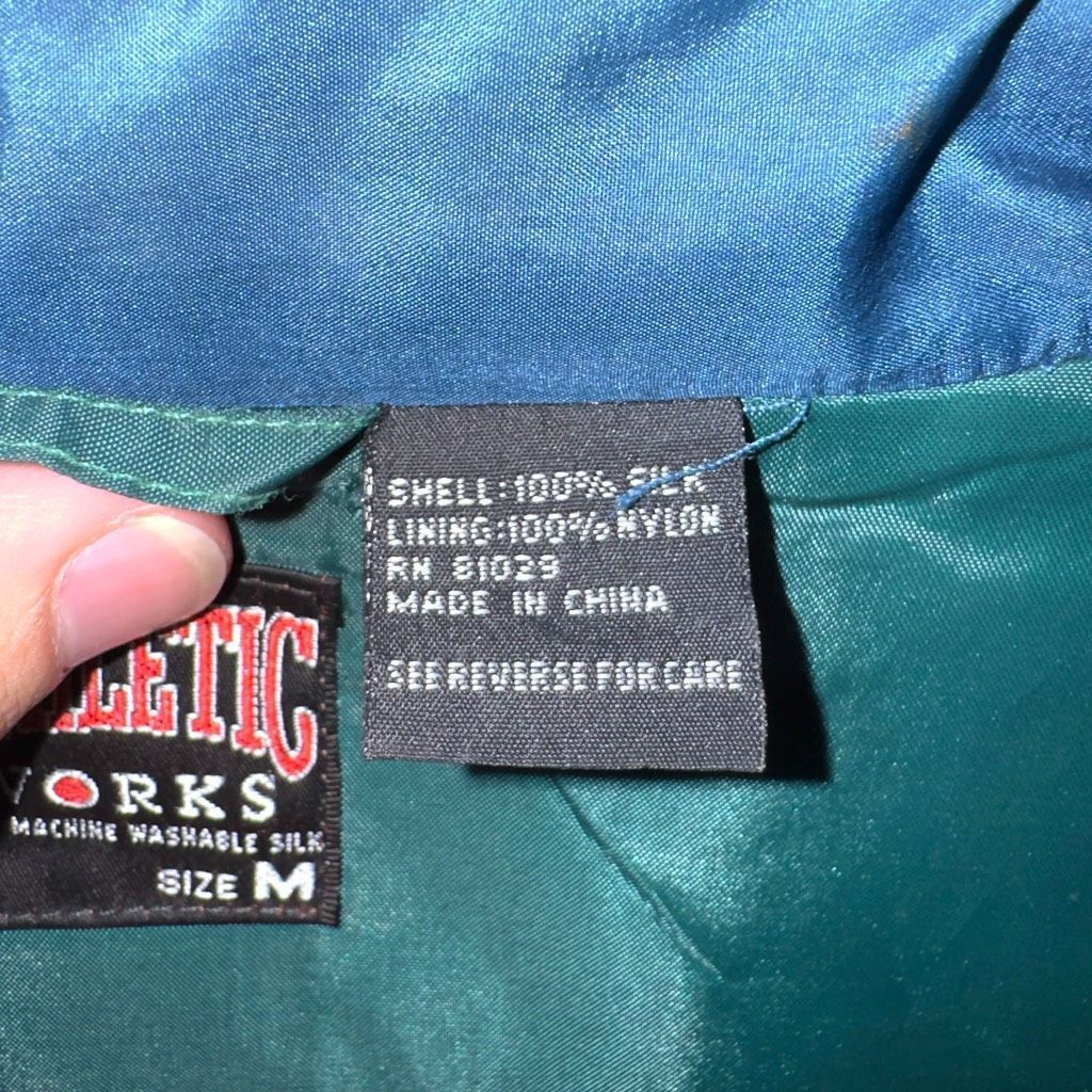Athletic Works 80s Athletic Works 100% Silk Colorblock Windbreaker Size M Size US M / EU 48-50 / 2 - 4 Thumbnail
