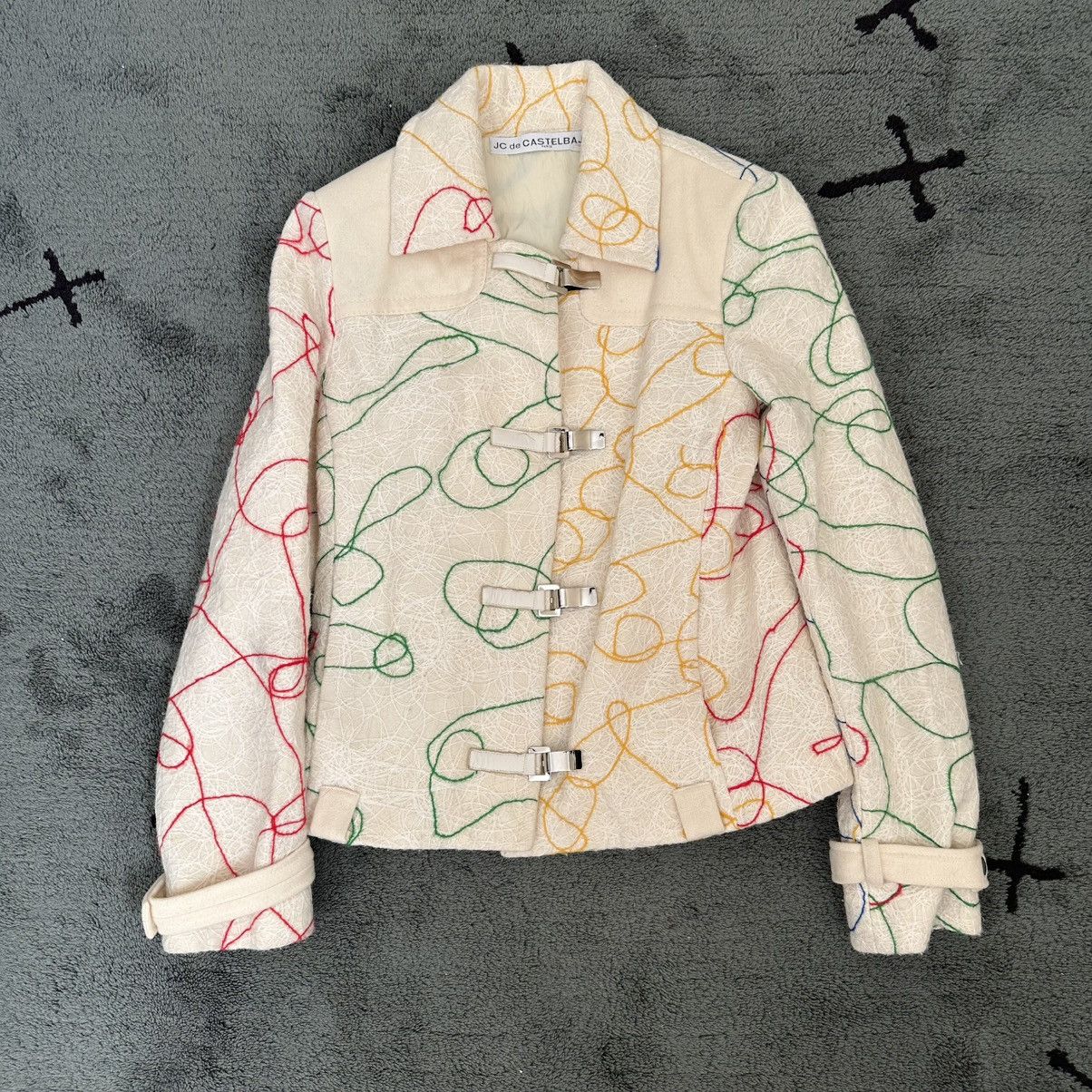 Jean Charles De Castelbajac Jean Charles de Castelbajac Fall 2002 Embroidered Jacket Size M / US 6-8 / IT 42-44 - 2 Thumbnail