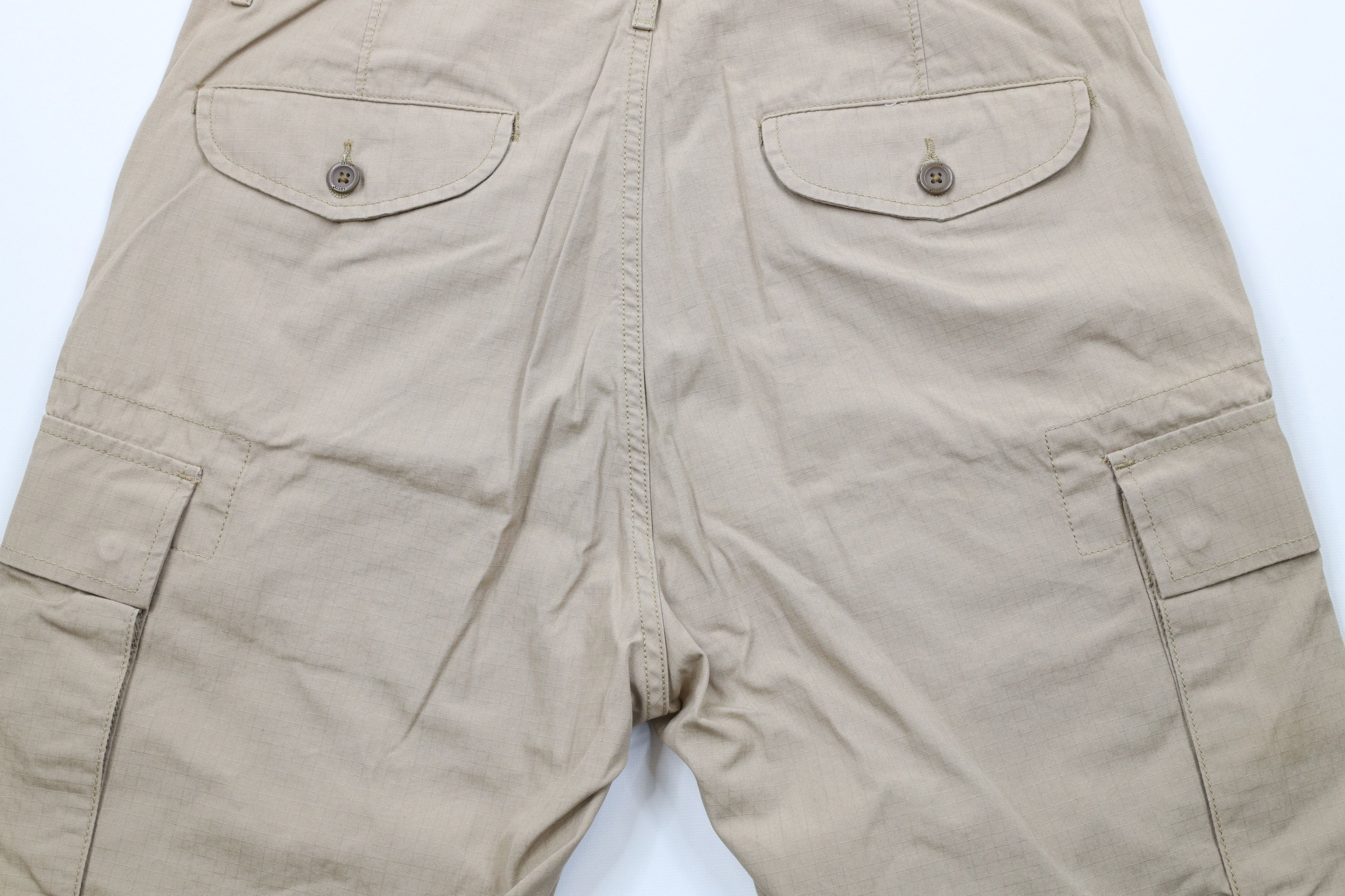Levi's × Vintage Vintage Y2K Levis Fit Ripstop Cargo Shorts Beige Cotton Size US 32 / EU 48 - 10 Thumbnail