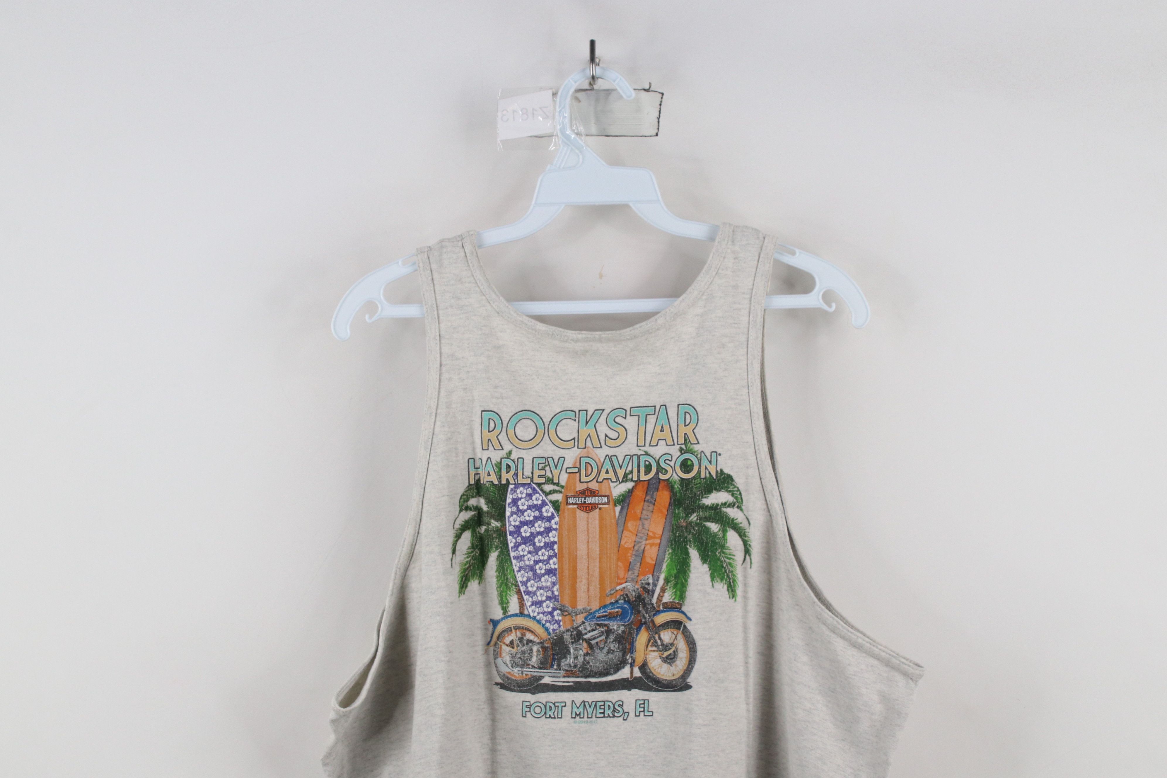 Harley Davidson × Vintage Vintage Y2K Harley Davidson Spell Surfing Tank Top T-Shirt Size US XL / EU 56 / 4 - 14 Thumbnail