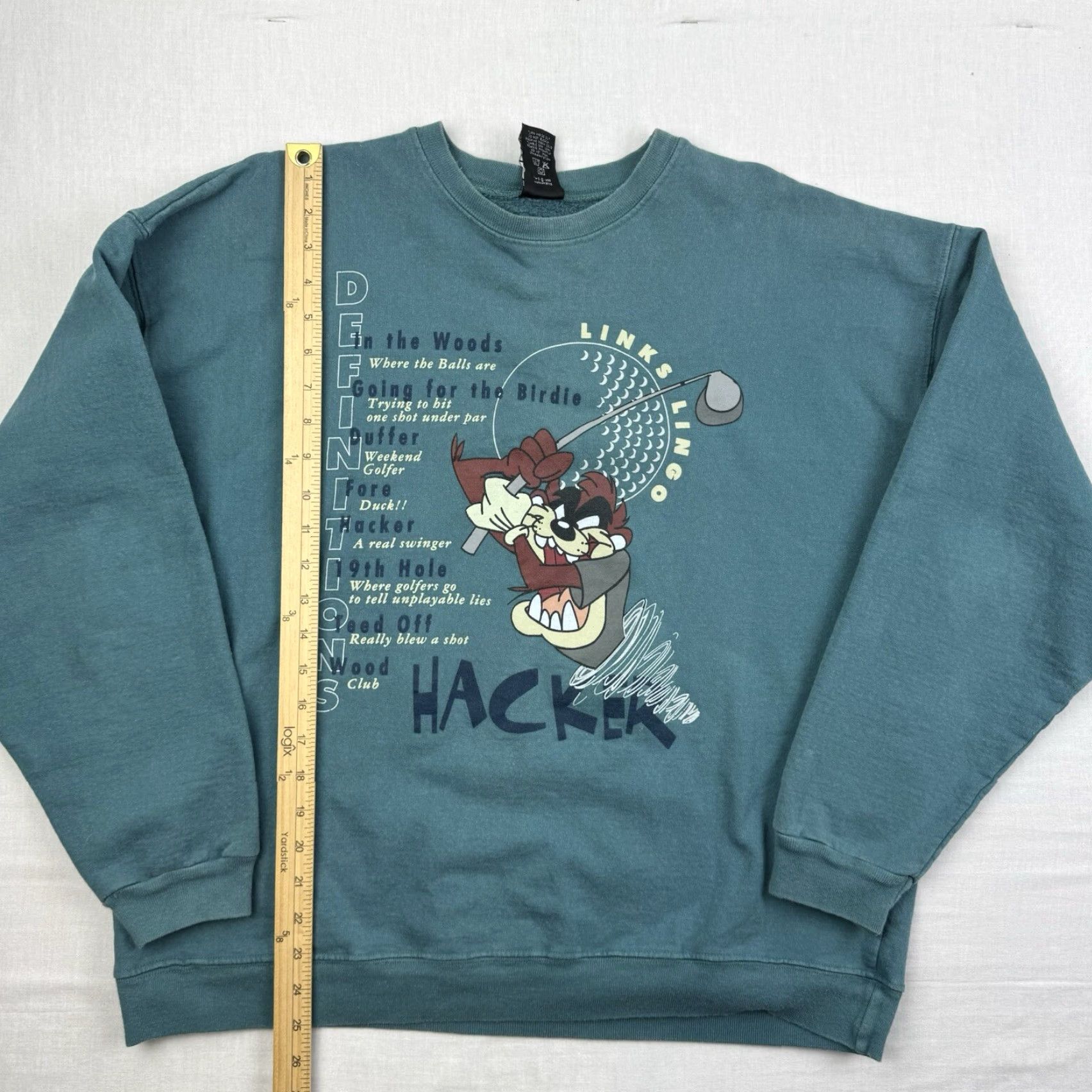 Vintage VINTAGE Warner Bros. Golf Sweatshirt Adult Large Green Pullover Cartoon 90s Mens Size US L / EU 52-54 / 3 - 5 Thumbnail