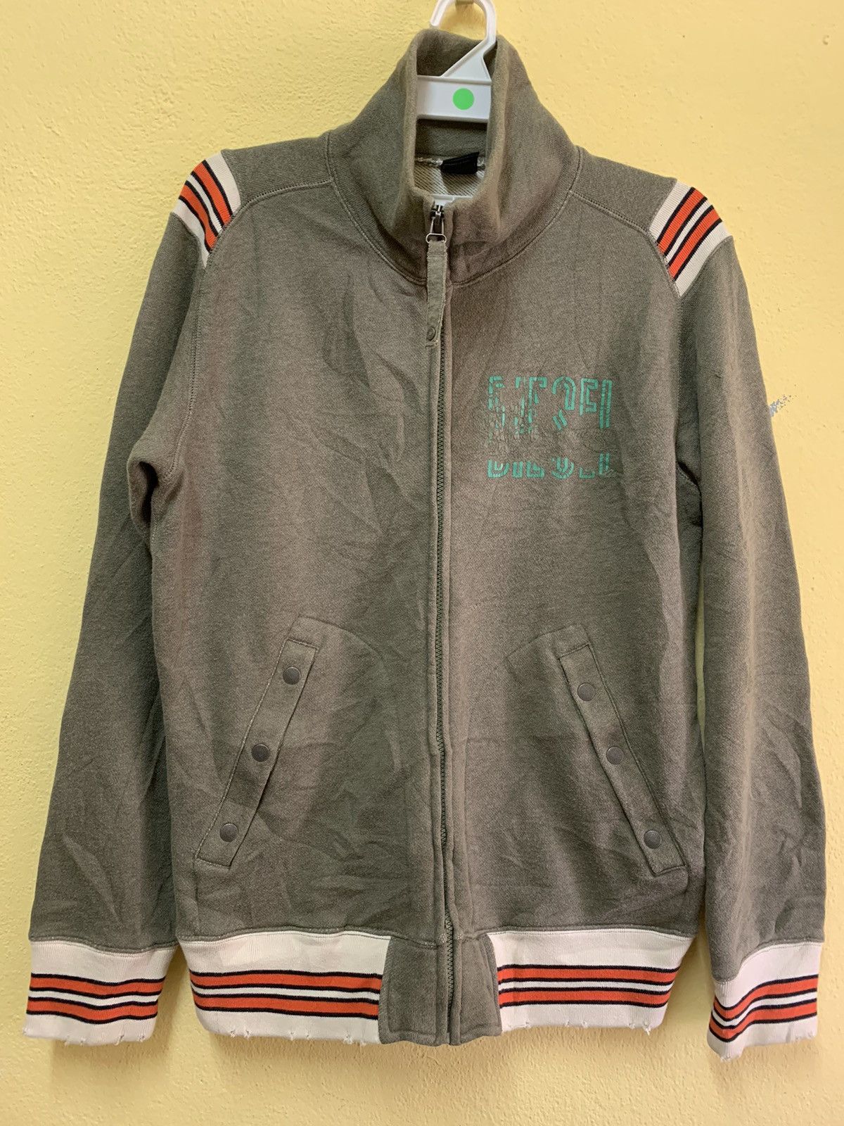 Adidas × Diesel Diesel Sweater Distressed Vtg Streetwear Olive Green Size US M / EU 48-50 / 2 - 2 Thumbnail