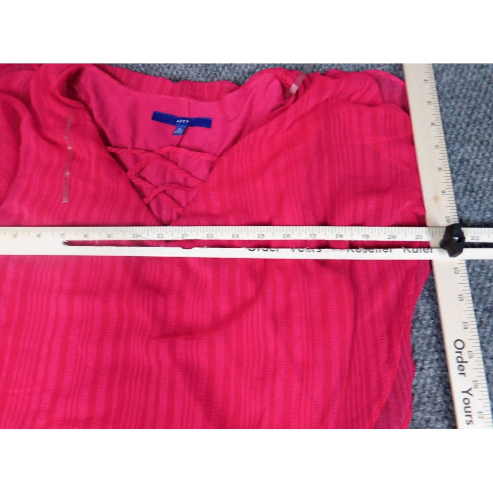 Apt. 9 Apt 9 Blouse Pink XL Women Pullover Round Neck Sleeveless Casual Stretch Polyester Spandex Rayon Button Regular Vintage No Size XL / US 12-14 / IT 48-50 - 4 Thumbnail