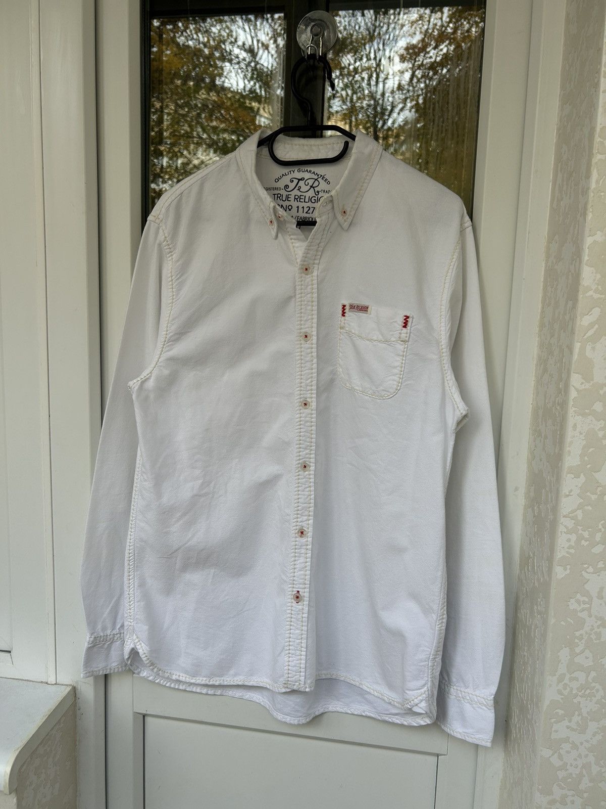 True religion rare mens white button shirts drip y2k
