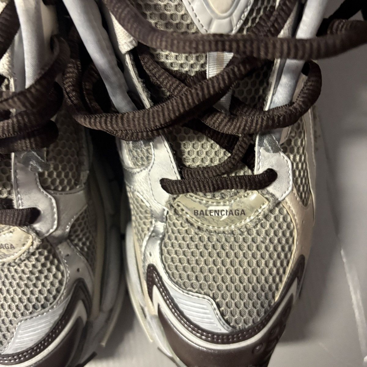 Balenciaga Balenciaga Runner Beige Brown Size US 12 / EU 45 - 2 Thumbnail