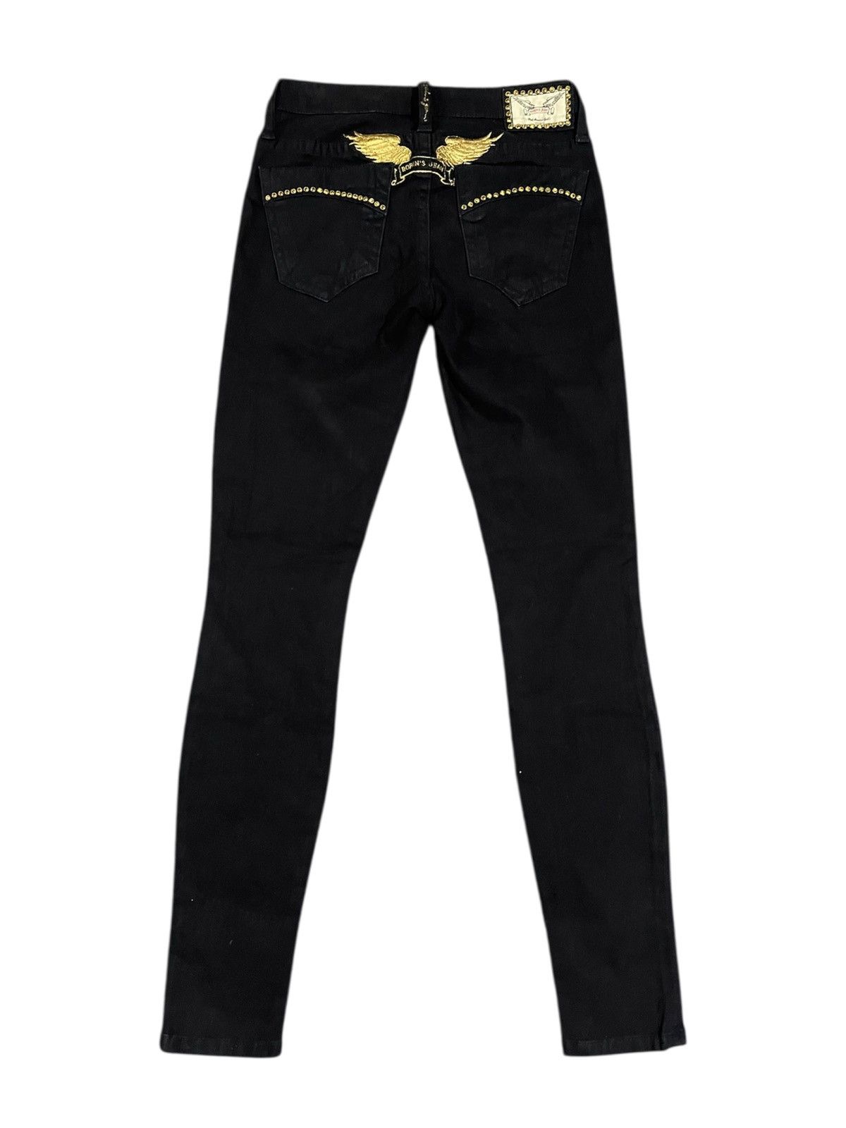 Y2K Robins Jeans Iconic Wings Skinny Denim Pants