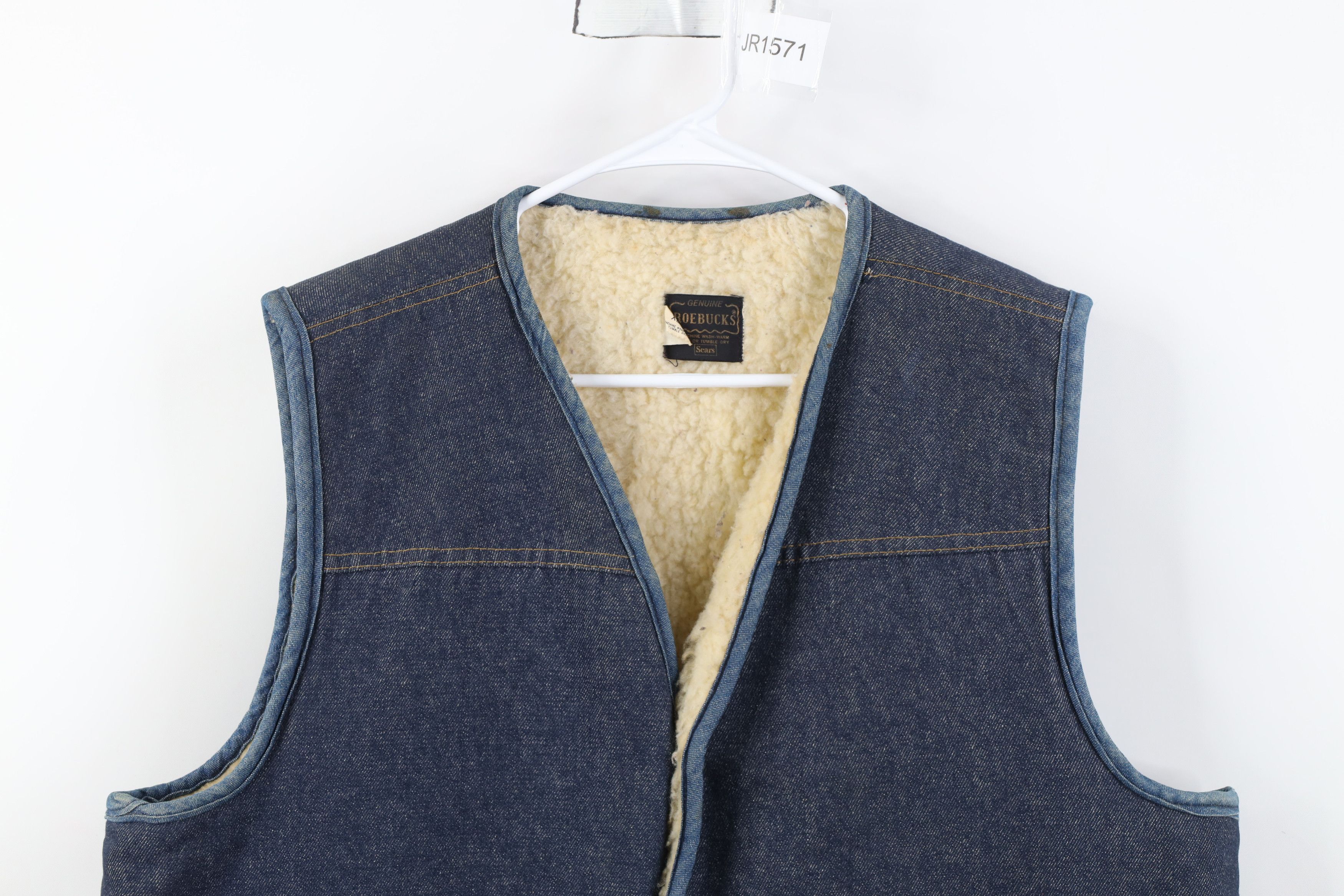 Vintage Vintage 60s 70s Streetwear Lined Denim Jean Vest Jacket USA Size US XL / EU 56 / 4 - 2 Thumbnail
