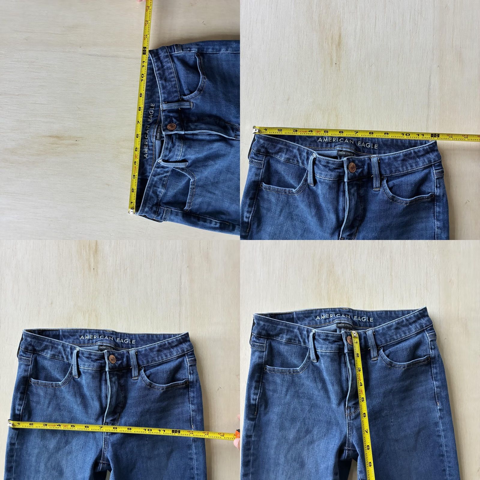 American Eagle Outfitters VINTAGE? No. American Eagle Outfitters Dream Stretch Skinny Jeans Womens 2 Short Blue Denim Size 26" / US 2 / IT 38 - 8 Thumbnail