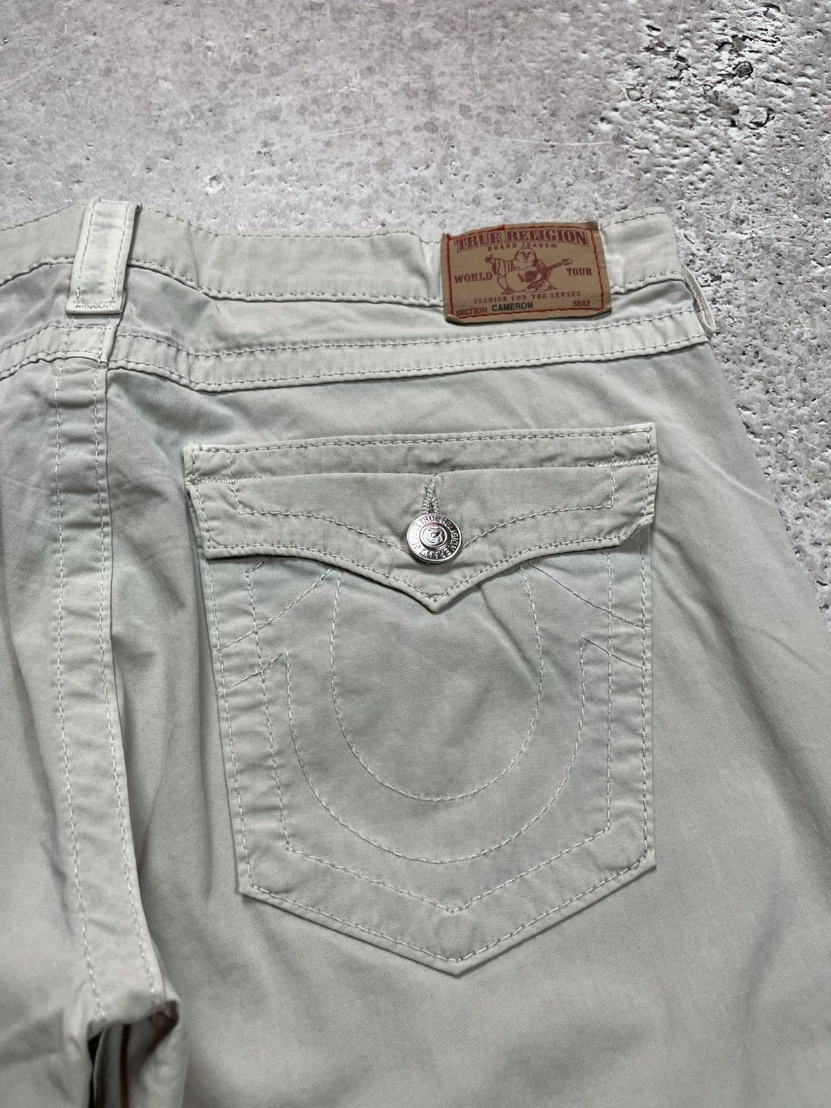True Religion True Religion Cameron Beige Jeans Women’s Size L Made in USA Size 34" / US 12 / IT 48 - 7 Thumbnail