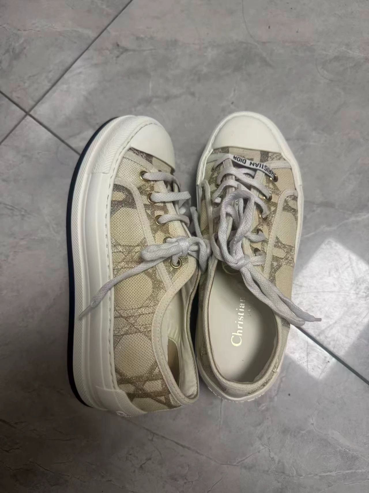 Dior Dior Platform Canvas Sneakers EU 35 Good Condition Size US 4.5 / IT 34.5 - 2 Thumbnail