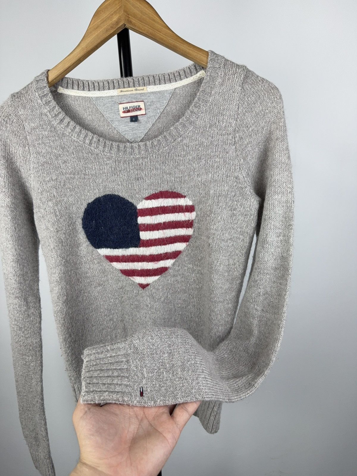 Tommy Hilfiger Vintage 00s USA Flag Retro Country Tommy Hilfiger Sweater Size S / US 4 / IT 40 - 3 Thumbnail