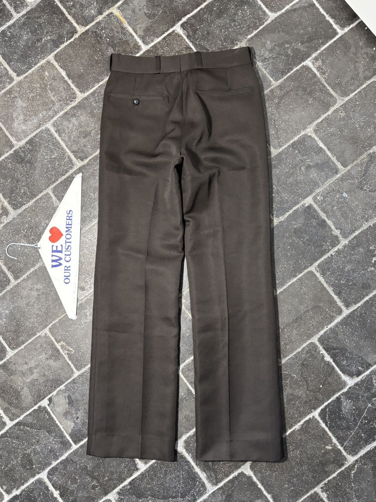 Vintage True Vintage Trousers Dark Brown Polyester 1960s 1970s 30x32 Size 34R - 11 Thumbnail