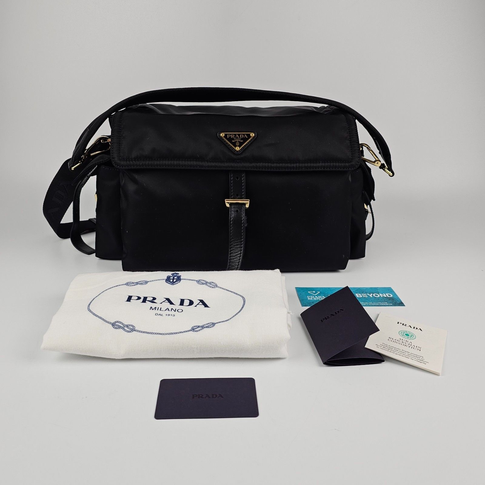 Prada PRADA Explore Large $2500 Black Re-Nylon Shoulder Bag New & Size ONE SIZE - 1 Thumbnail