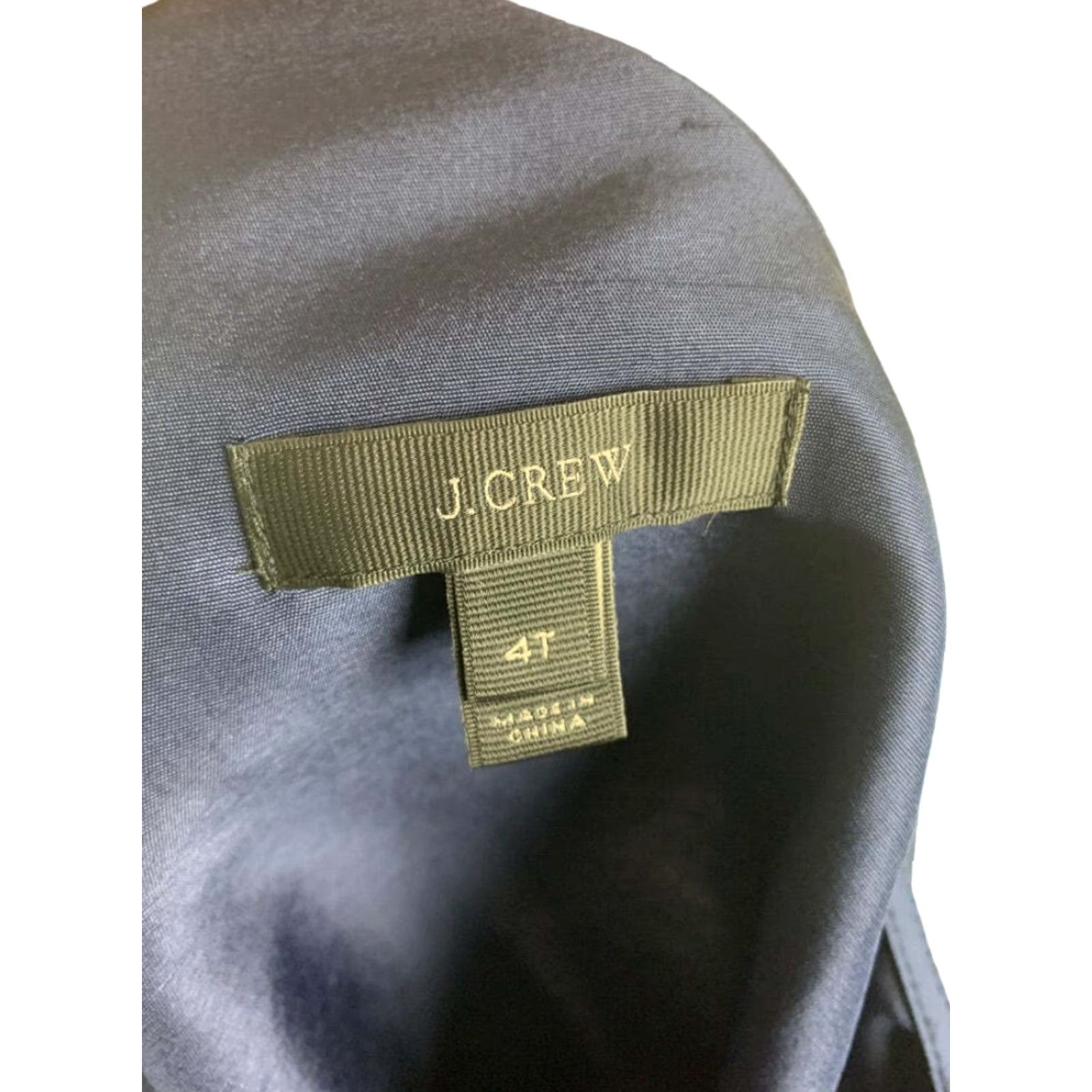 J.Crew VINTAGE J.Crew Blouse 4T Tall Womens Shantung Silk One Shoulder Blue 18" Chest 26" Length 23" Sleeve Mens? Girls? Size S / US 4 / IT 40 - 7 Thumbnail