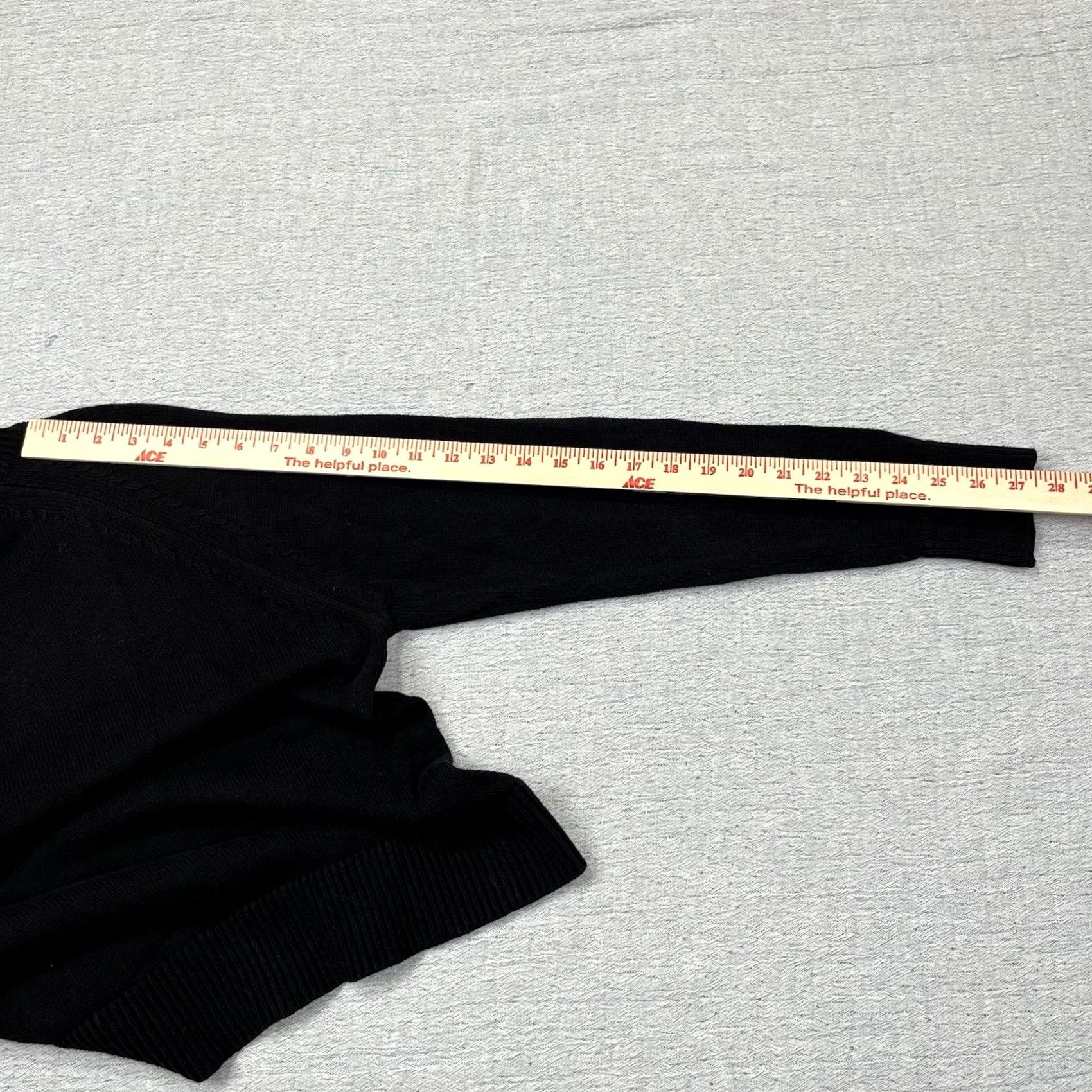 Quince VINTAGE Quince Sweater Womens XS Black Fisherman Knit Organic Cotton Size XS / US 0-2 / IT 36-38 - 5 Thumbnail