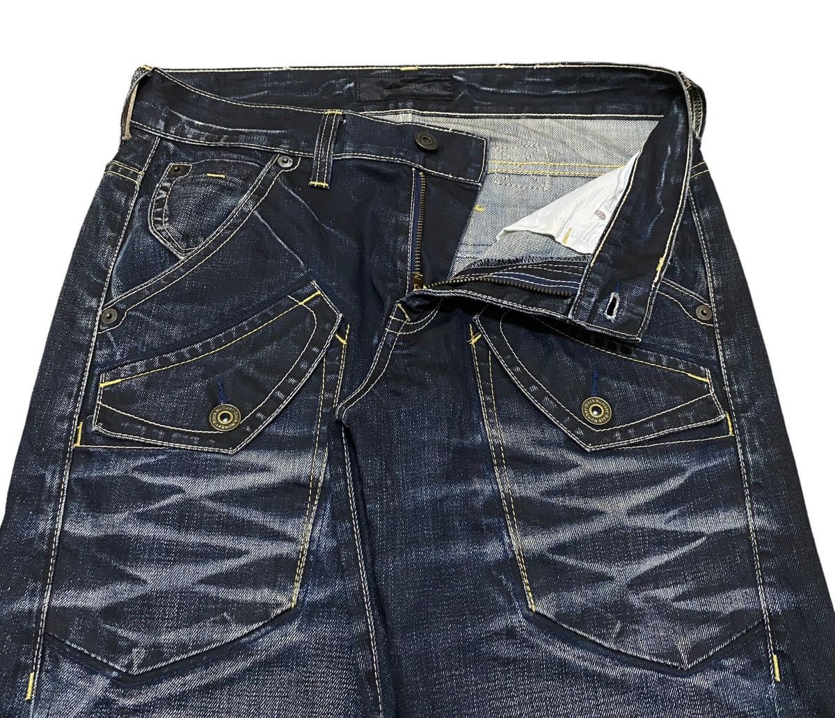 14th Addiction × Japanese Brand × Le Grande Bleu (L.G.B.) Rare Design Vintage Brand Back Number Tactical Jeans 2000s Size US 34 / EU 50 - 6 Thumbnail