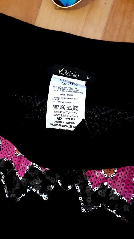 Other Black tube top with sequence sz S brand Kikiriki Size S / US 4 / IT 40 - 2 Thumbnail