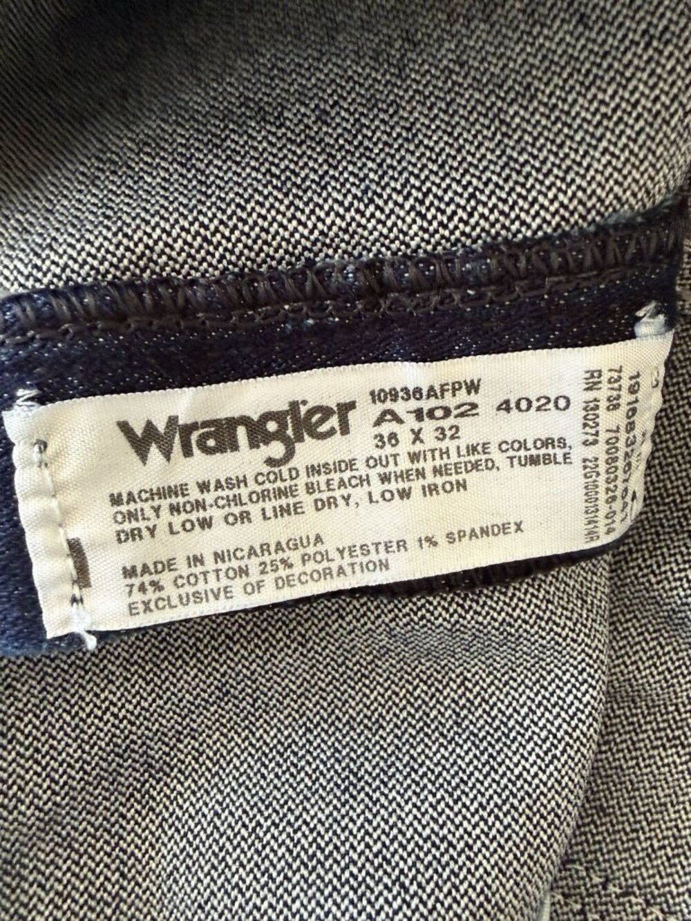 Wrangler Wrangler A102 Jeans Men’s 36x32 Size US 36 / EU 52 - 5 Thumbnail