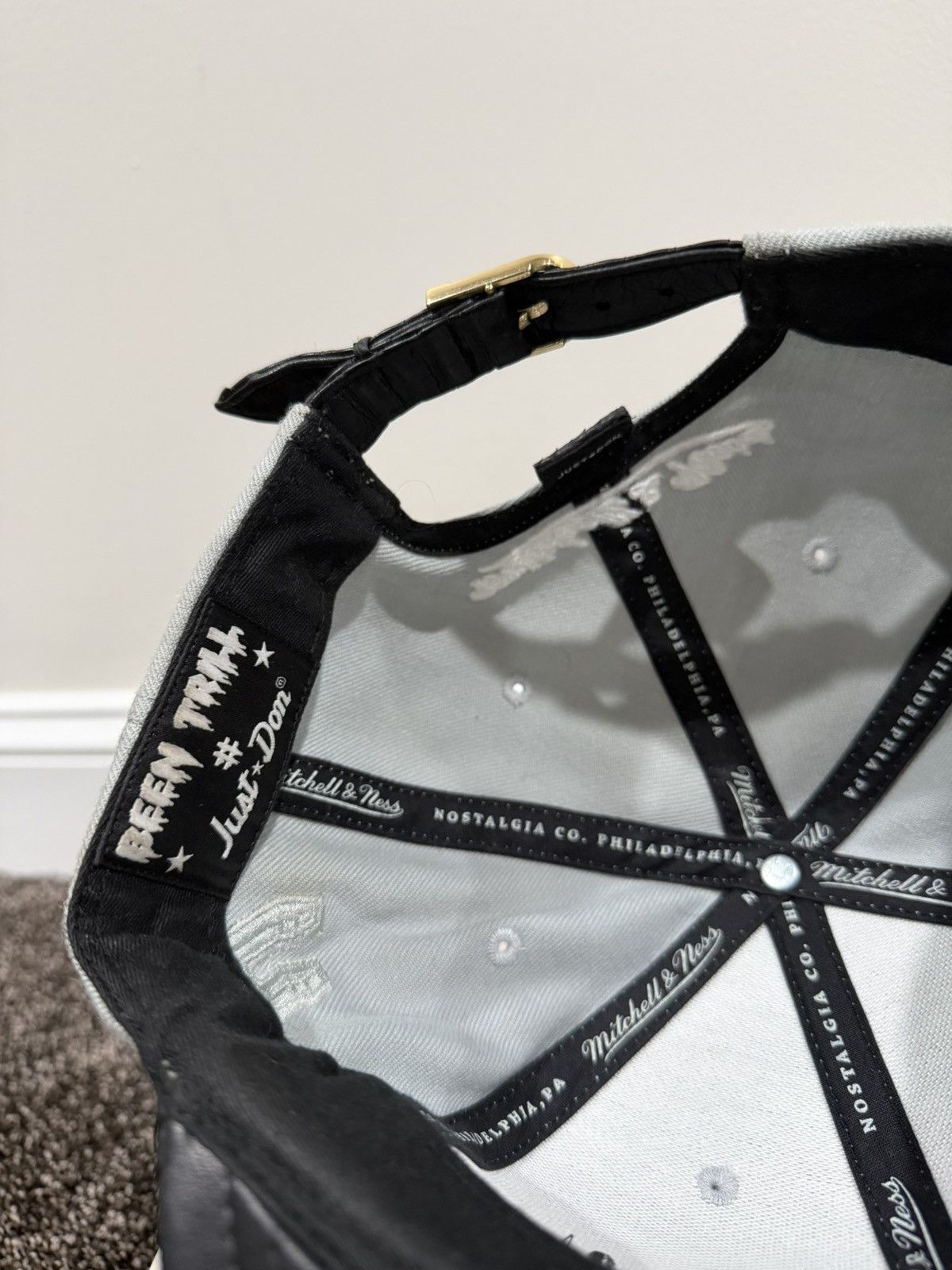 Just Don × Mitchell & Ness × Rsvp Gallery Just Don M&N x Been Trill San Antonio Spurs Gray Python Hat Size ONE SIZE - 8 Thumbnail