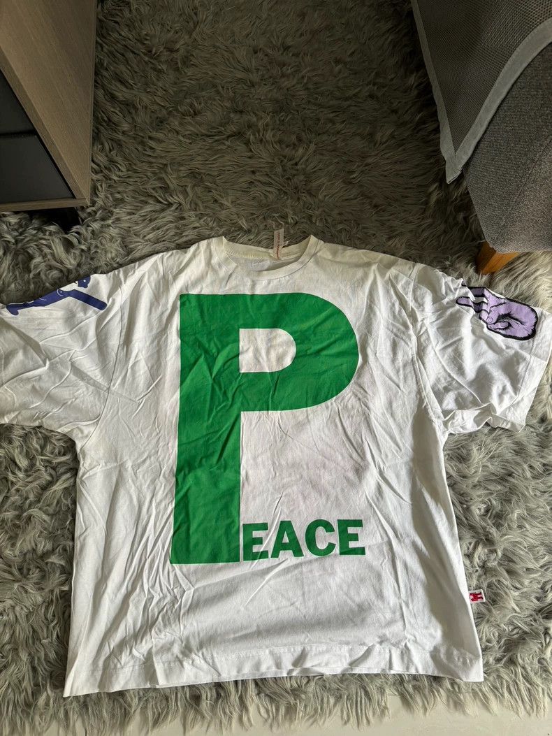 walter van beirendonck Peace slogan short sleeves