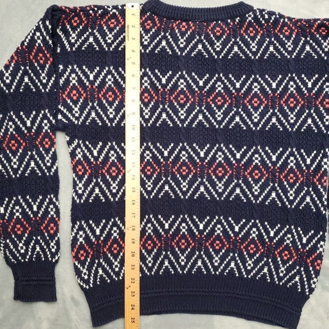 Jantzen VINTAGE Jantzen Sweater Mens L Blue Geometric Knit Grandpa Y2K 90s Made in USA Size US L / EU 52-54 / 3 - 7 Thumbnail