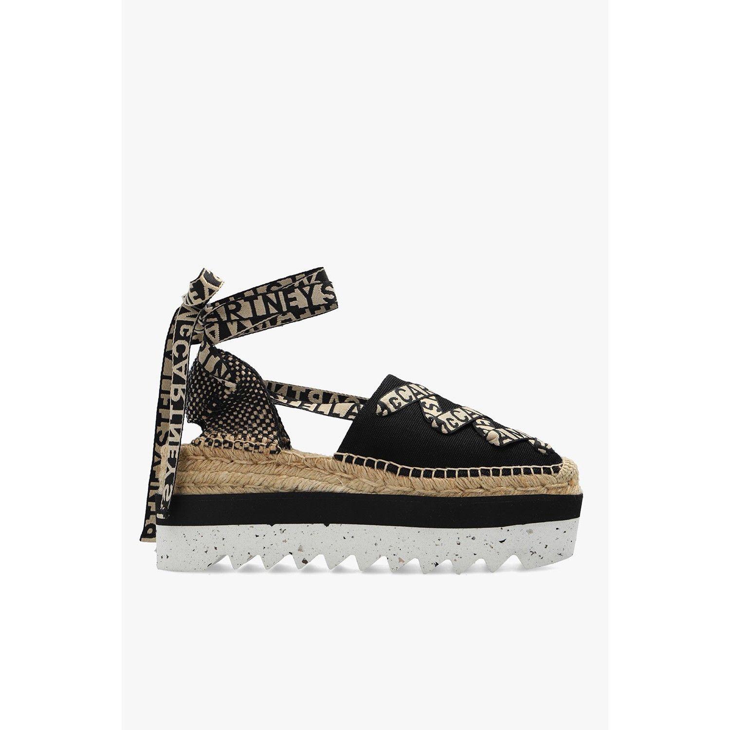 STELLA MCCARTNEY 'Gaia' Black Platform Espadrilles New & Aut