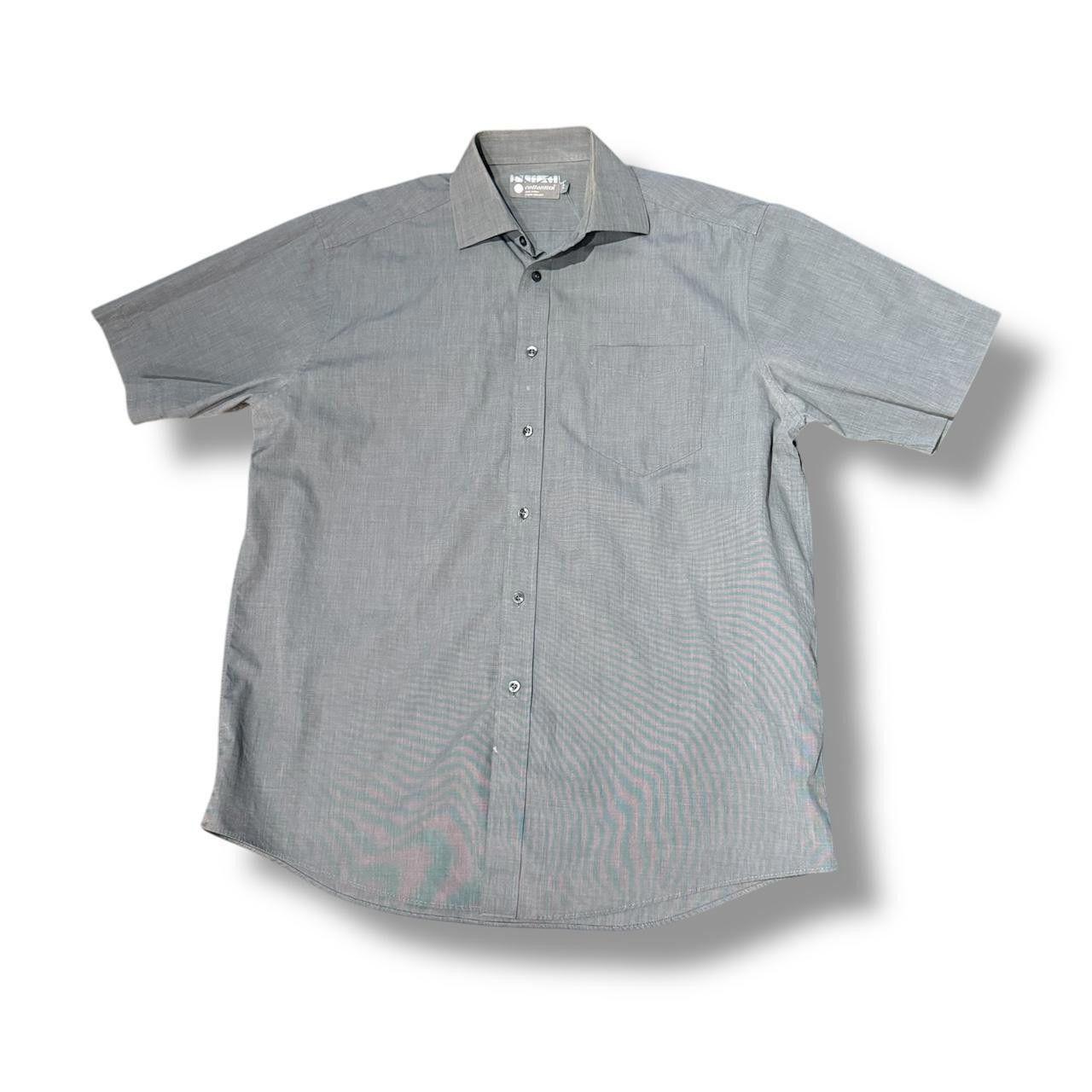 Designer Grey Cottontech Button Up Size US L / EU 52-54 / 3 - 1 Thumbnail