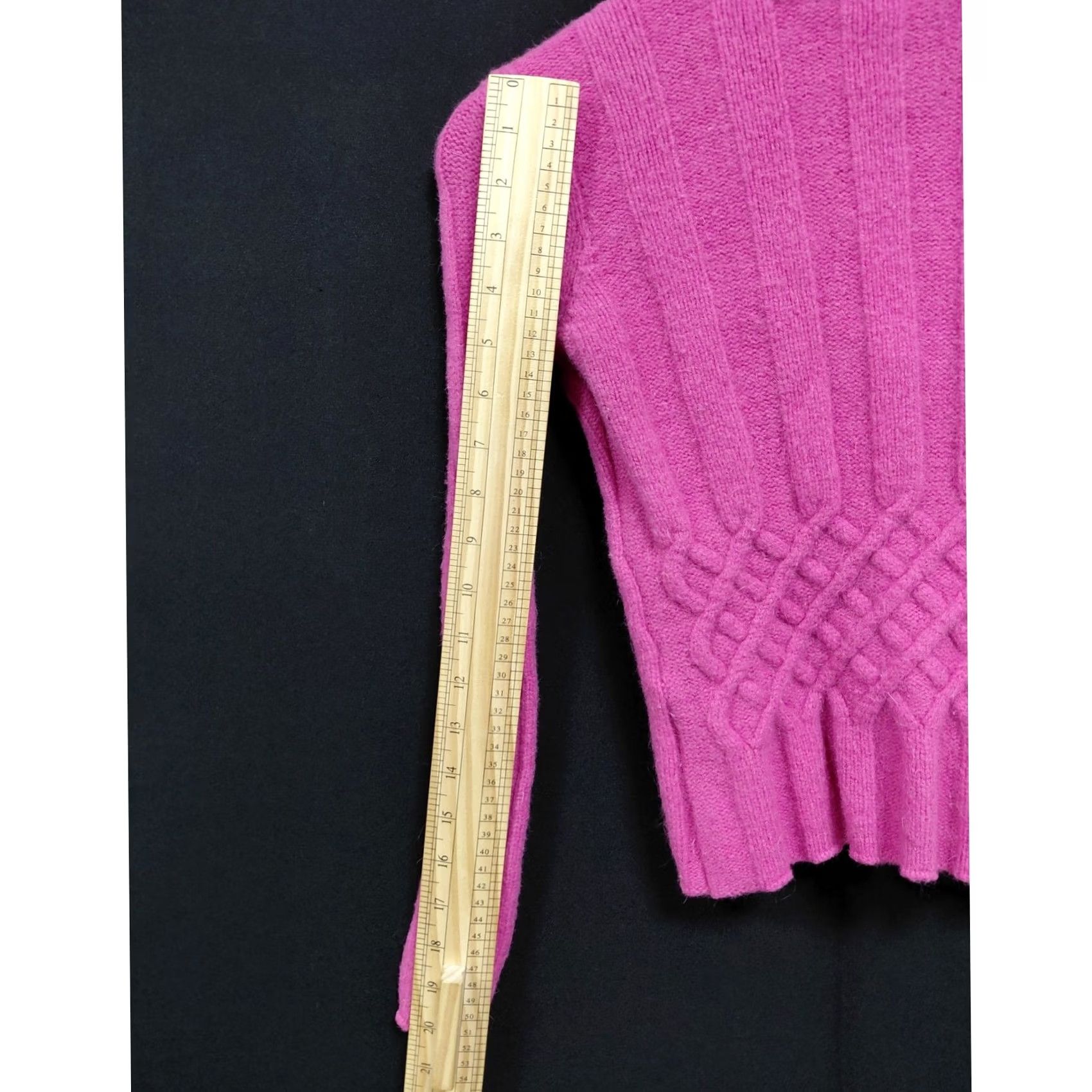 Ann Taylor ANN TAYLOR LOFT PETITES Wool Blend Angora Sweater Pink Knit XS Turtleneck Long Sleeve Pullover Casual Workwear Women Size XS / US 0-2 / IT 36-38 - 4 Thumbnail