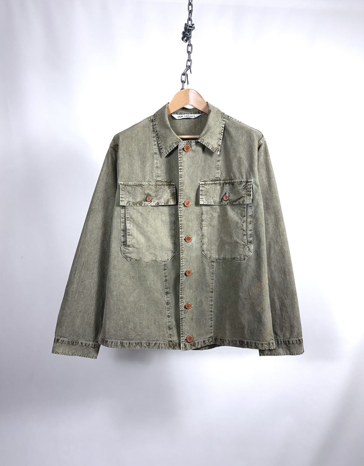 Our Legacy Our Legacy Garment Dyed Cargo Pockets Overshirt Size US XL / EU 56 / 4 - 11 Thumbnail