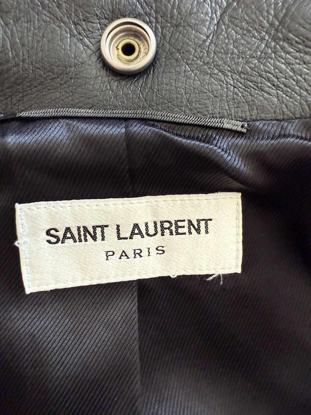 Saint Laurent Paris FW16 Saint Laurent studded leather biker jacket Hedi Grail Size US M / EU 48-50 / 2 - 23 Thumbnail